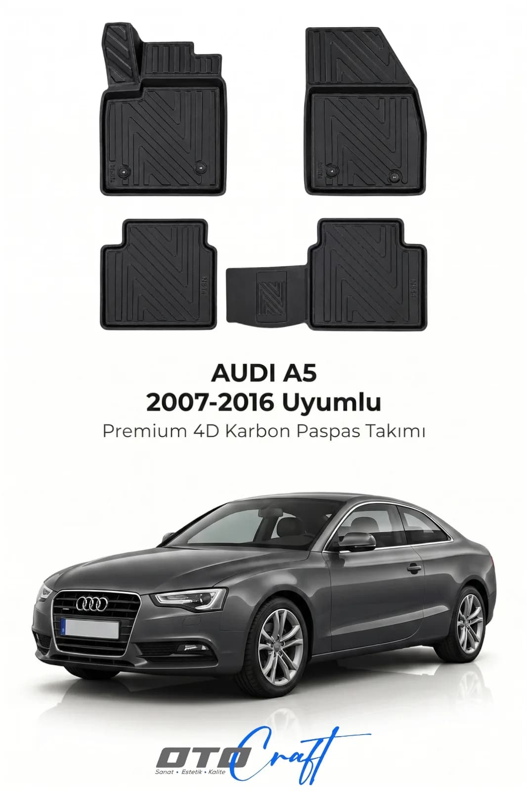 Audi A5 2007-2016 4D Karbon Paspas