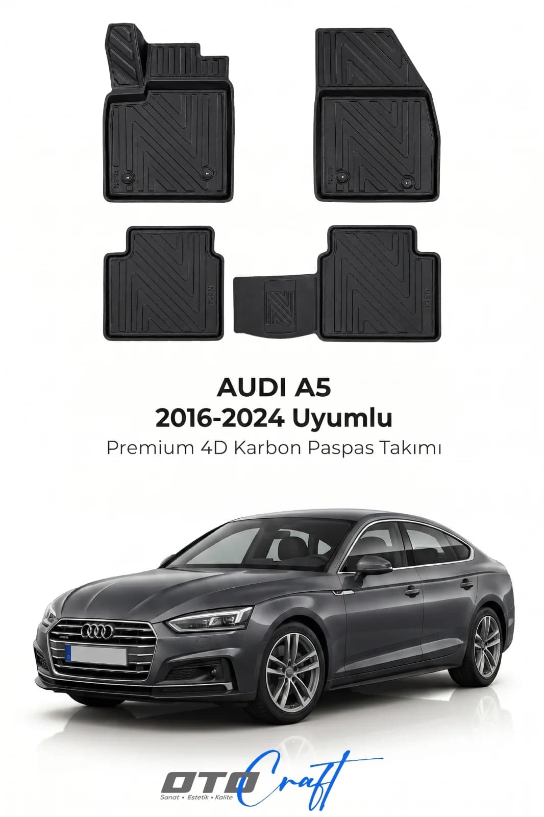 Audi A5 2016-2024 4D Karbon Paspas