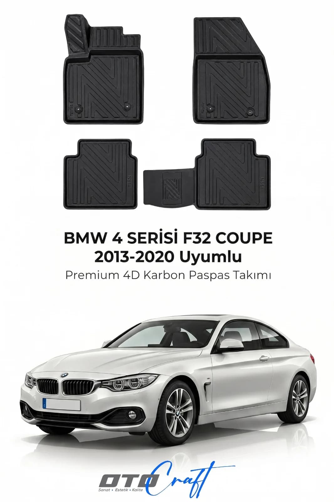 BMW 4 Serisi F32 Coupé 2013-2020 4D Karbon Paspas