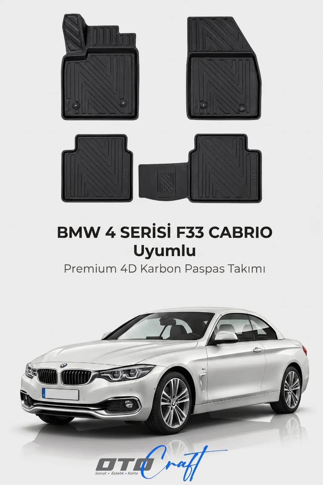 BMW 4 Serisi F33 Cabrio 2014-2020 4D Karbon Paspas