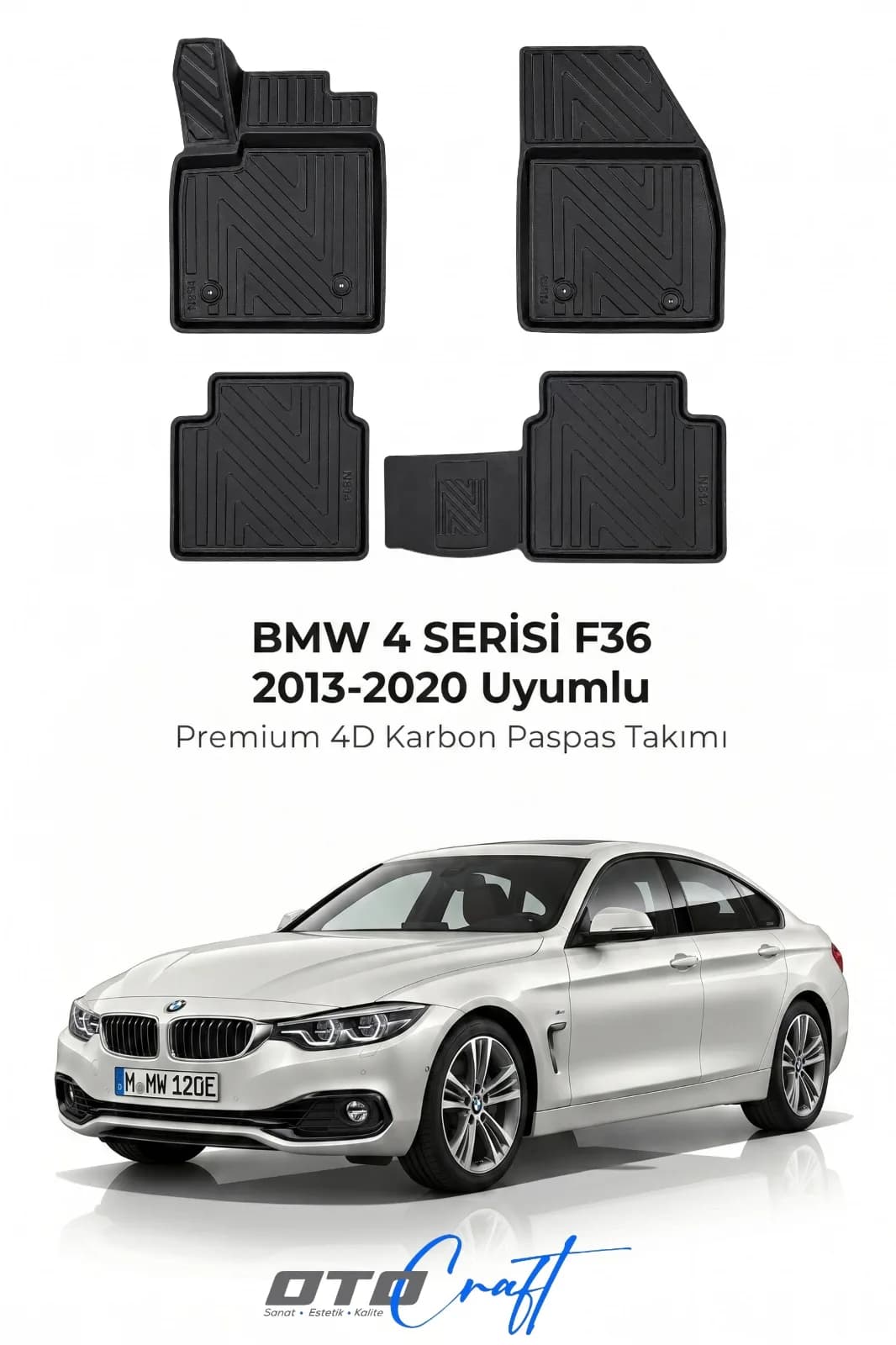 BMW 4 Serisi F36 2013-2020 4D Karbon Paspas