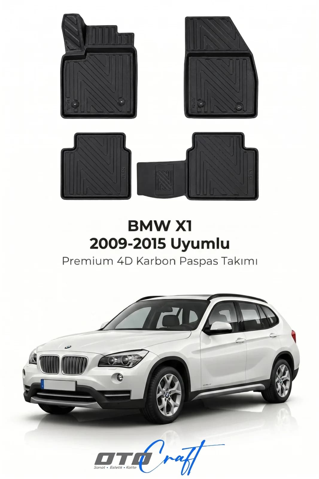 BMW X1 2009-2015 4D Karbon Paspas