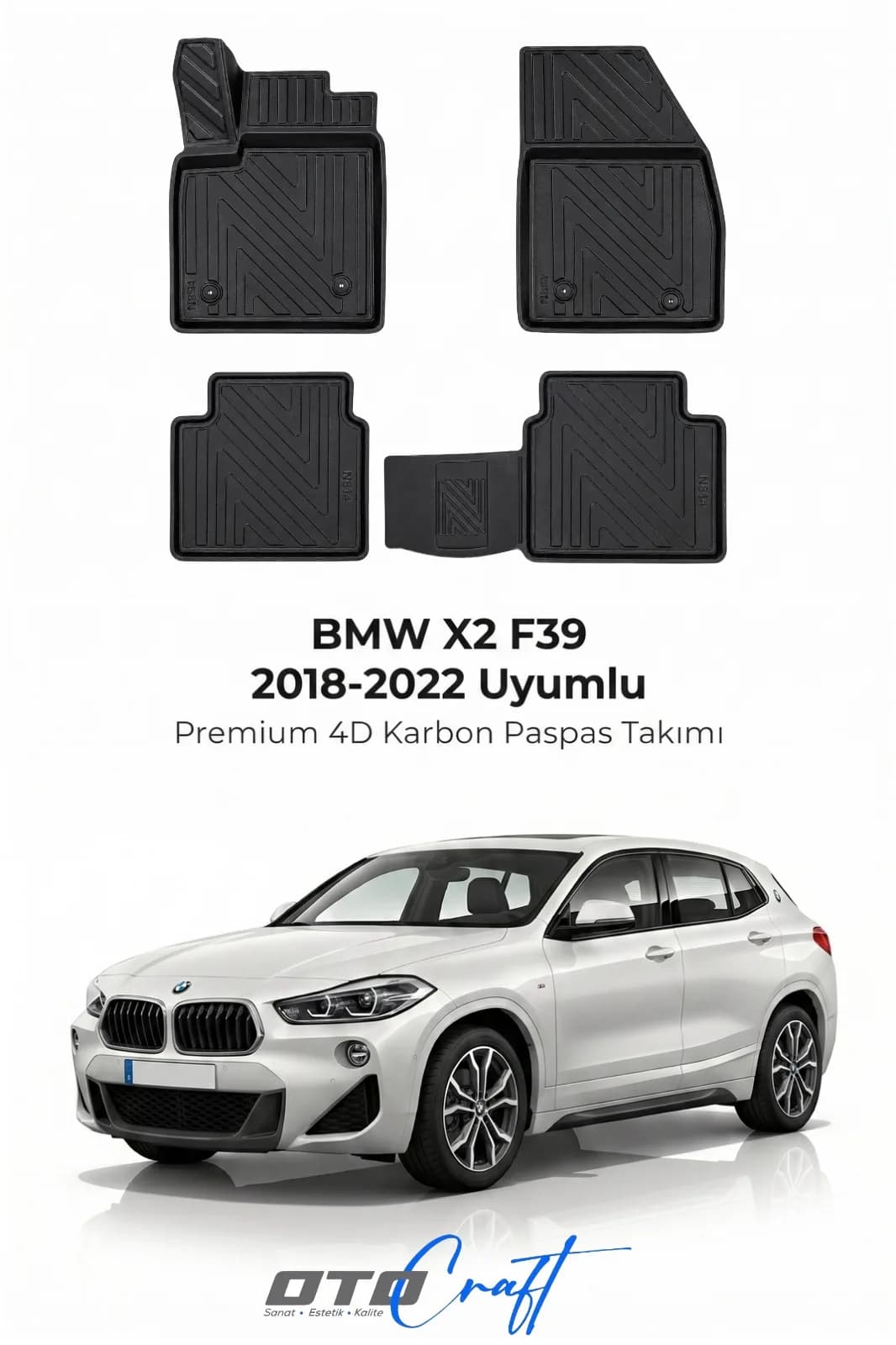 BMW X2 F39 2018-2022 4D Karbon Paspas