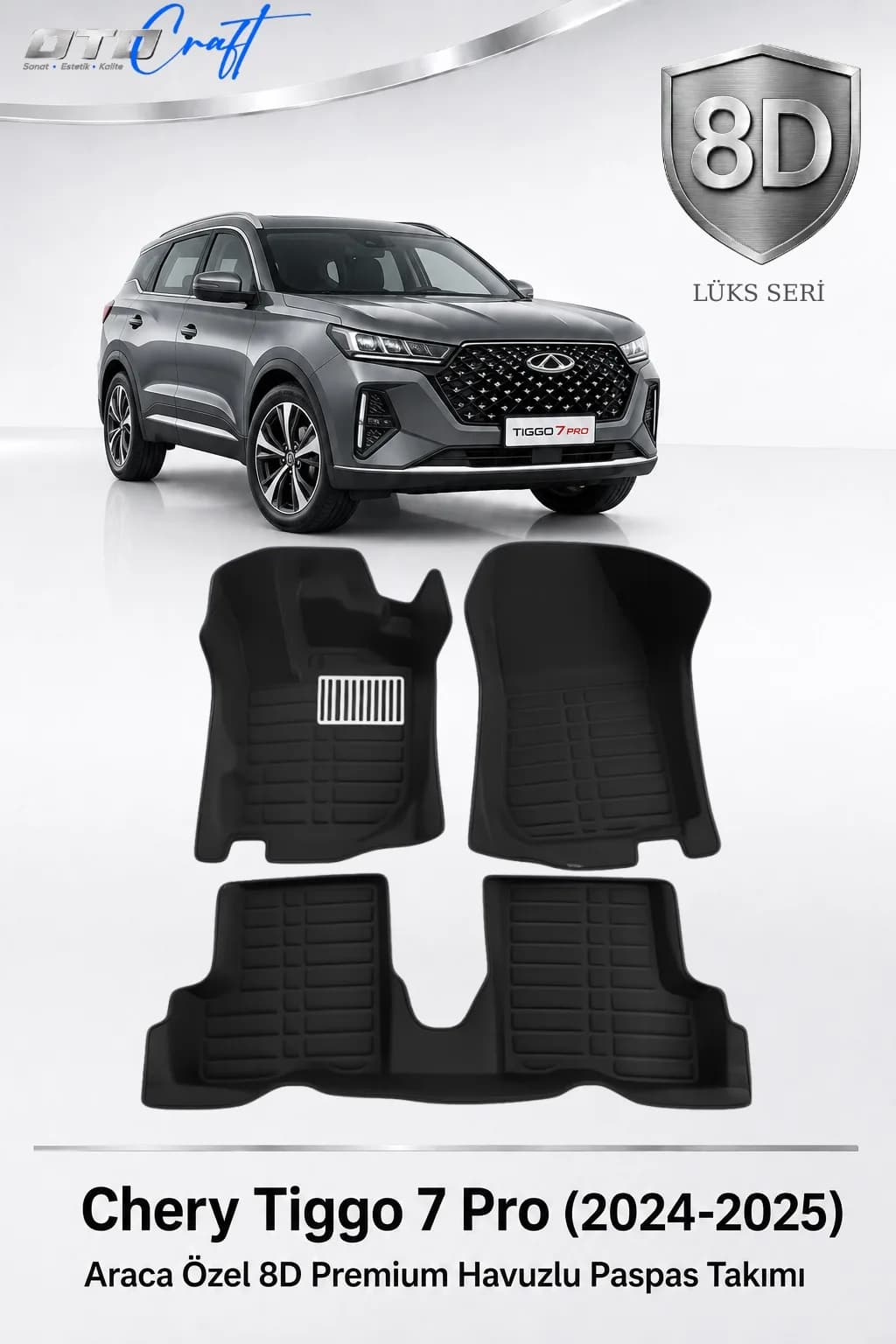 Chery Tiggo 7 Pro 2024-2025 8D Havuzlu Paspas