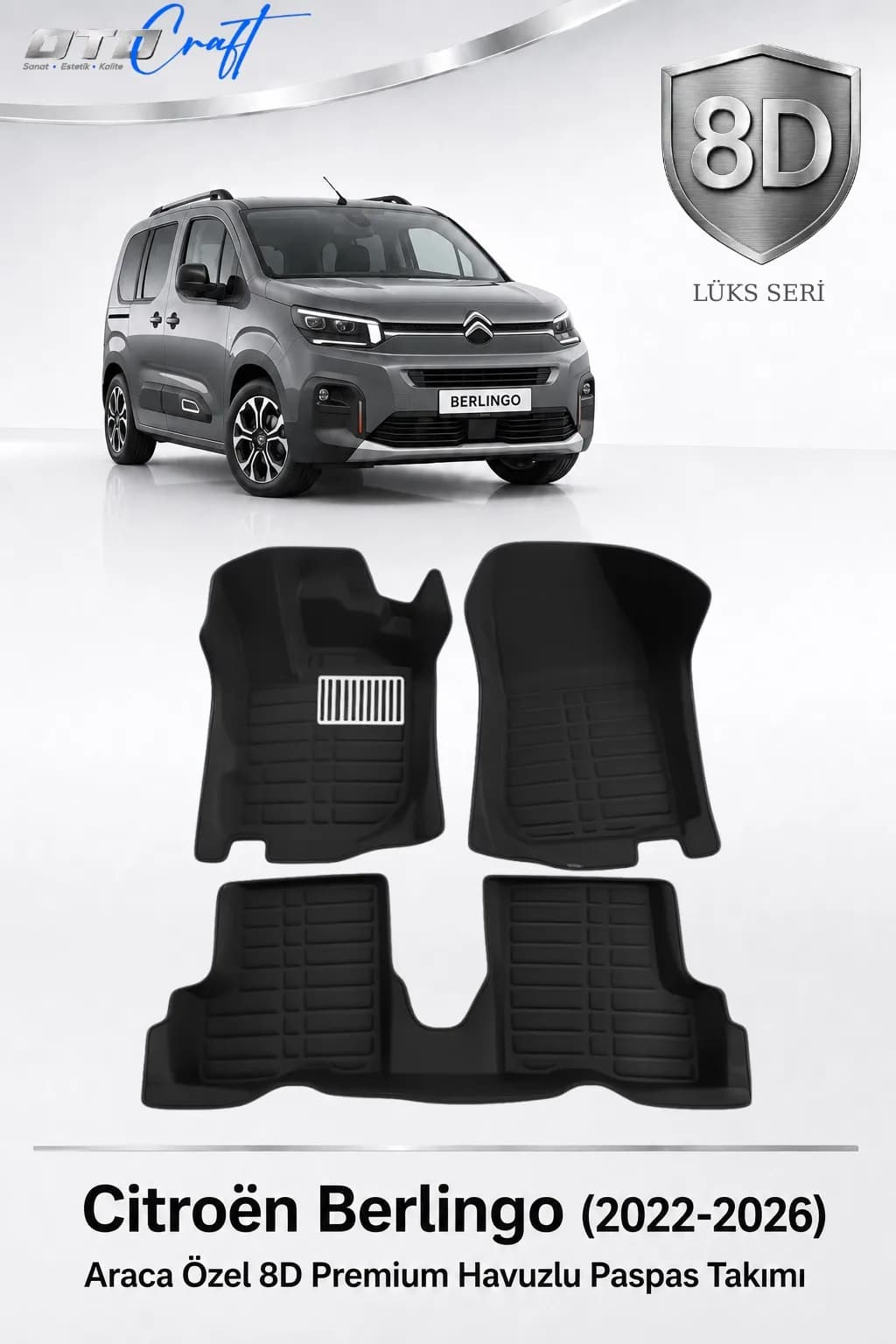 Citroën Berlingo 2022-2026 8D Havuzlu Paspas