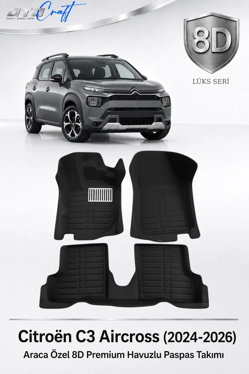Citroën C3 Aircross 2024-2026 8D Havuzlu Paspas