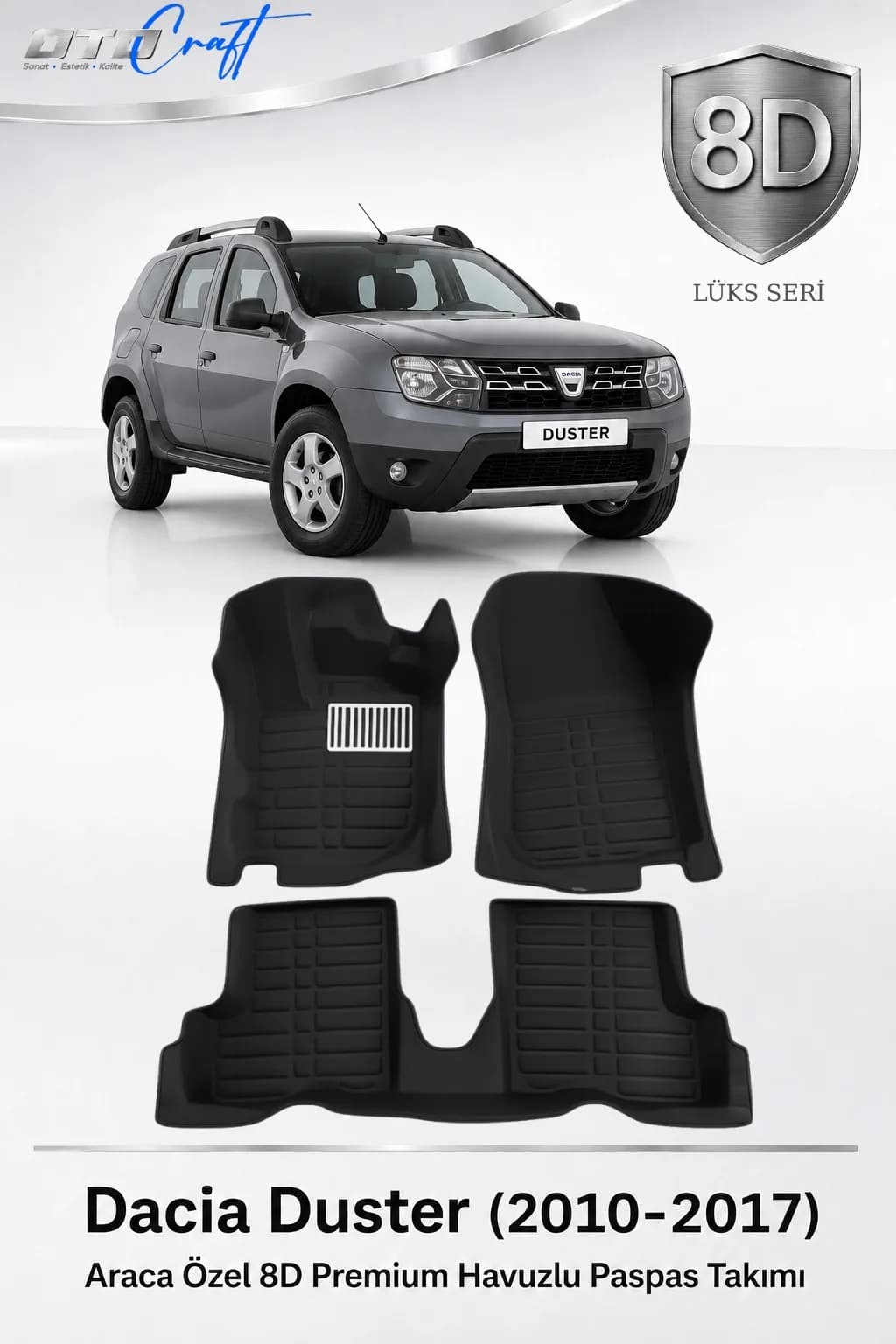 Dacia Duster 2010-2017 8D Havuzlu Paspas