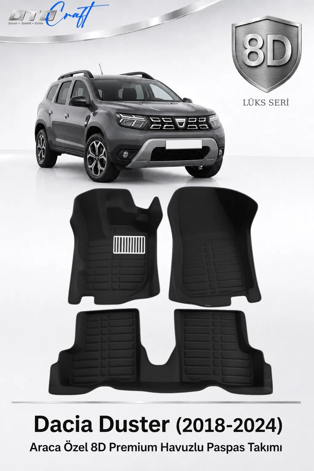 Dacia Duster 2018-2024 8D Havuzlu Paspas