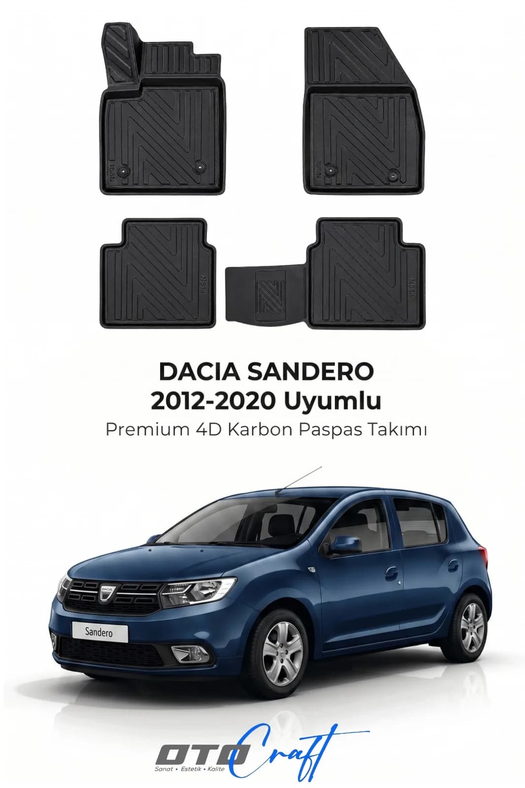 Dacia Sandero 2012-2020 4D Karbon Paspas