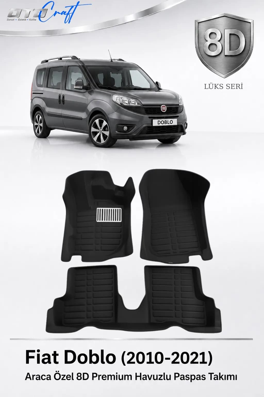 Fiat Doblo 2010-2021 8D Havuzlu Paspas
