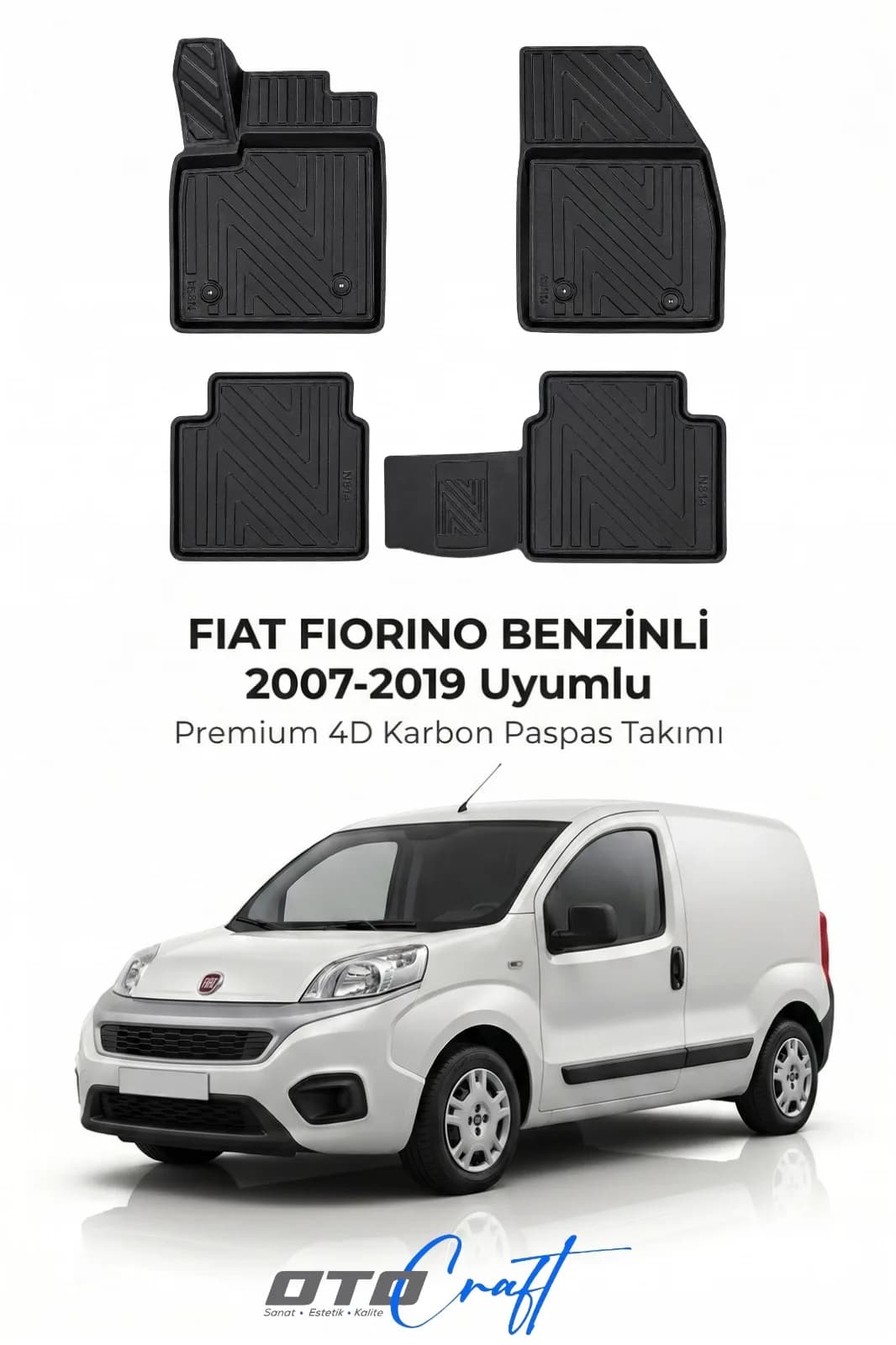 Fiat Fiorino Benzinli 2007-2019 4D Karbon Paspas