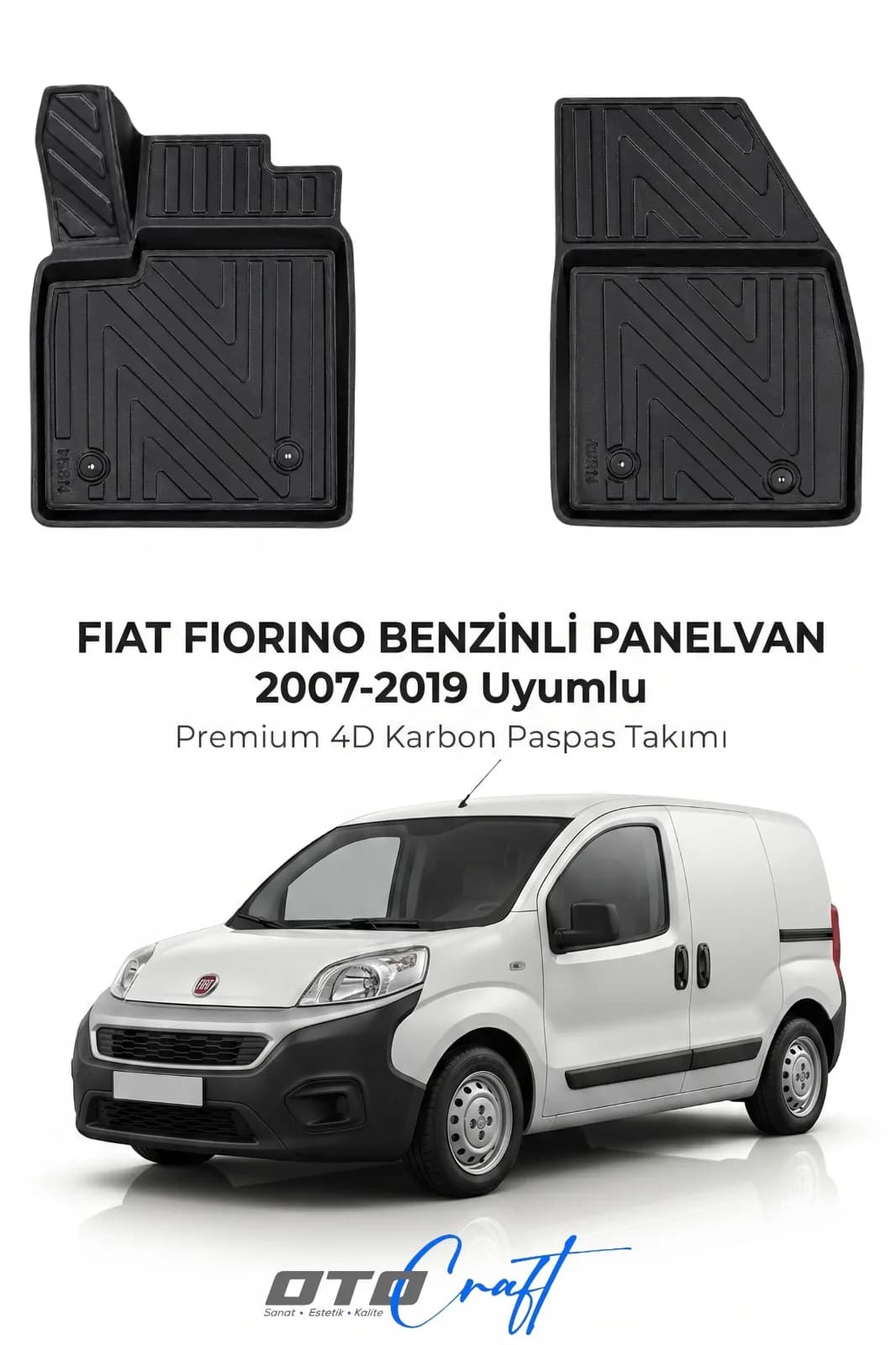 Fiat Fiorino Benzinli PV 2007-2019 4D Karbon Paspas