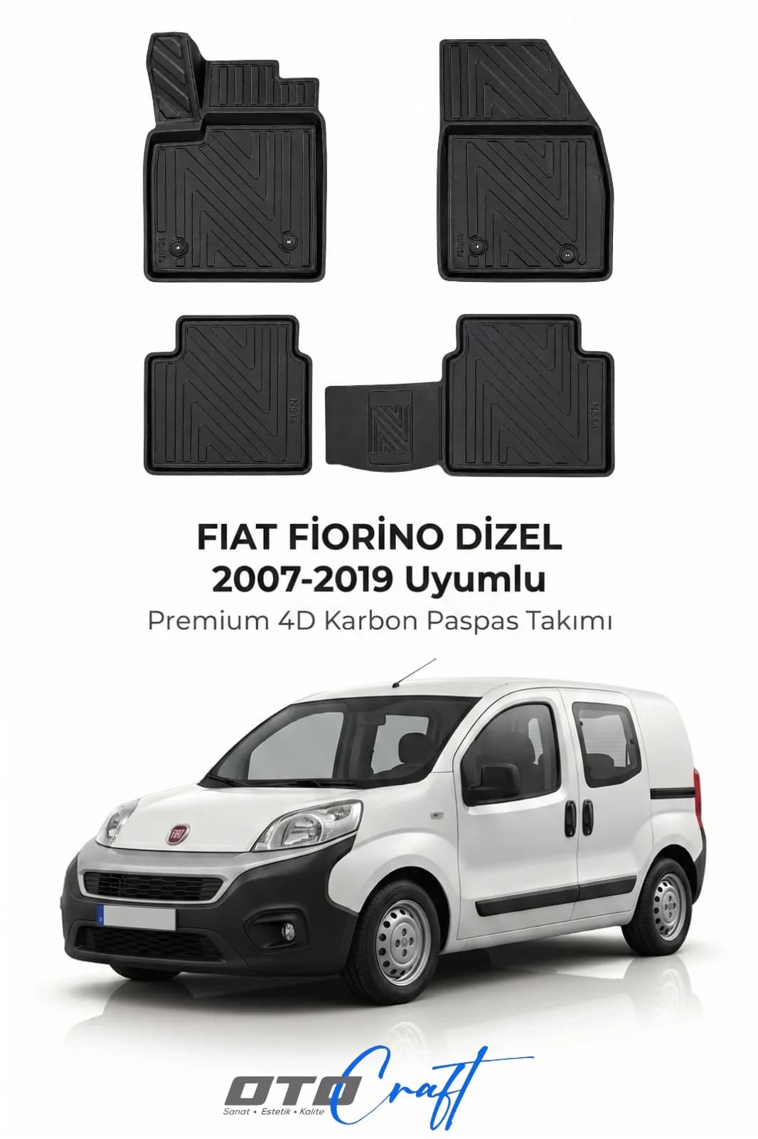 Fiat Fiorino Dizel 2007-2019 4D Karbon Paspas
