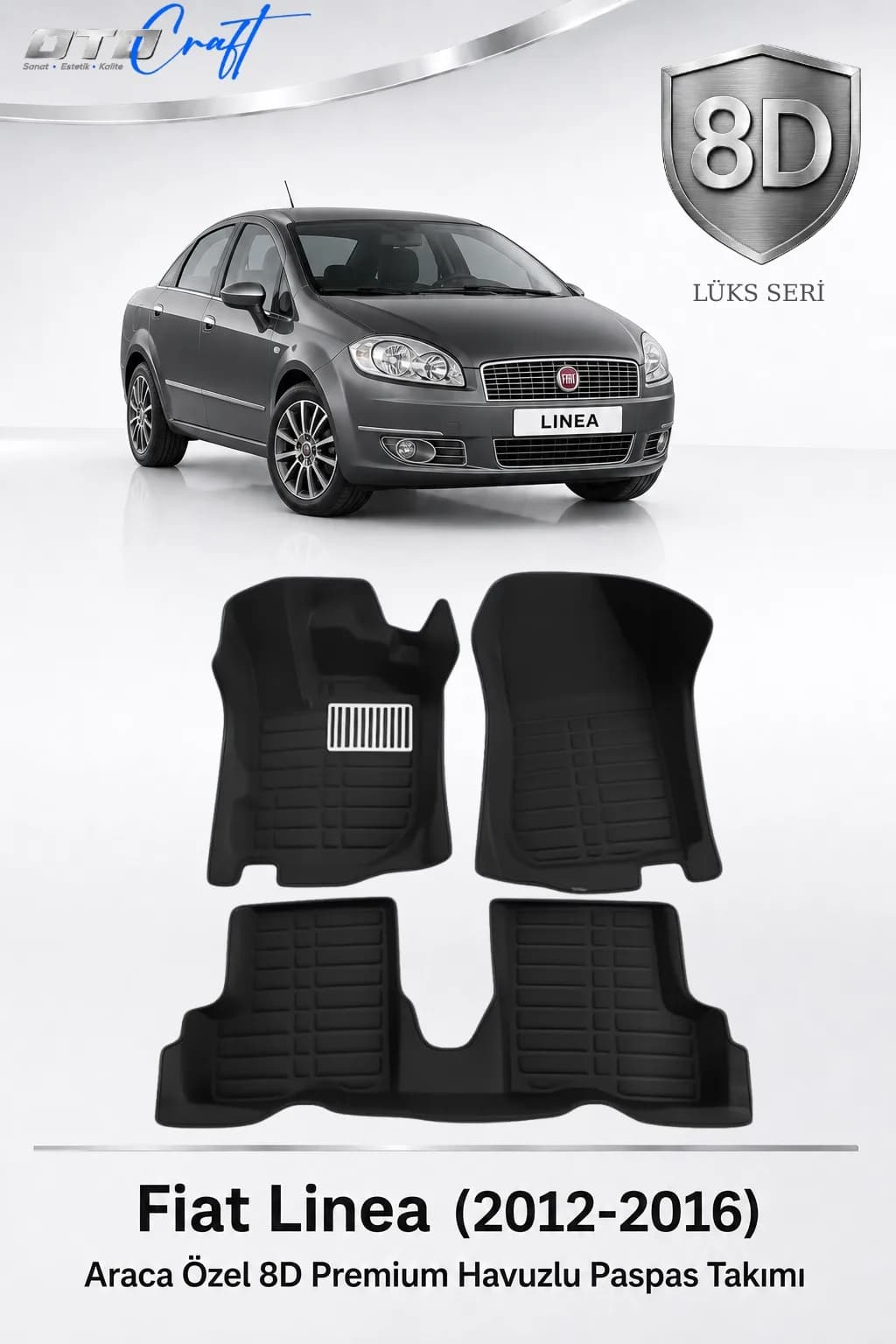 Fiat Linea 2012-2016 8D Havuzlu Paspas