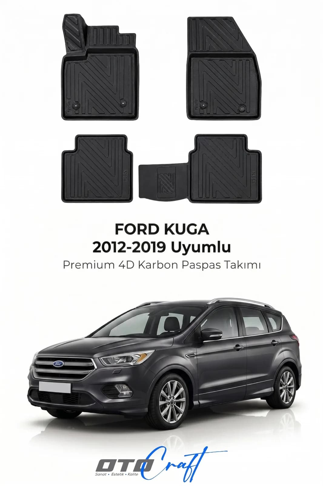 Ford Kuga 2012-2019 4D Karbon Paspas