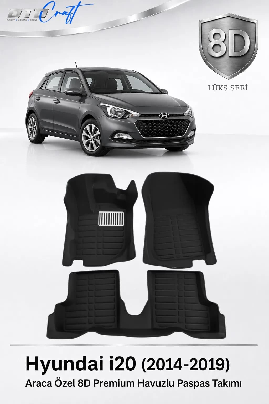 Hyundai i20 2014-2019 8D Havuzlu Paspas