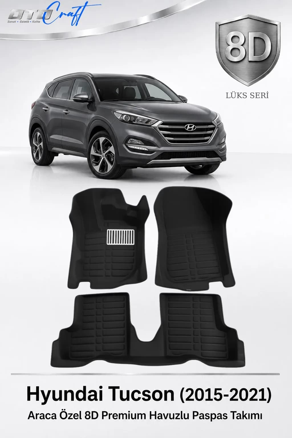 Hyundai Tucson 2015-2021 8D Havuzlu Paspas