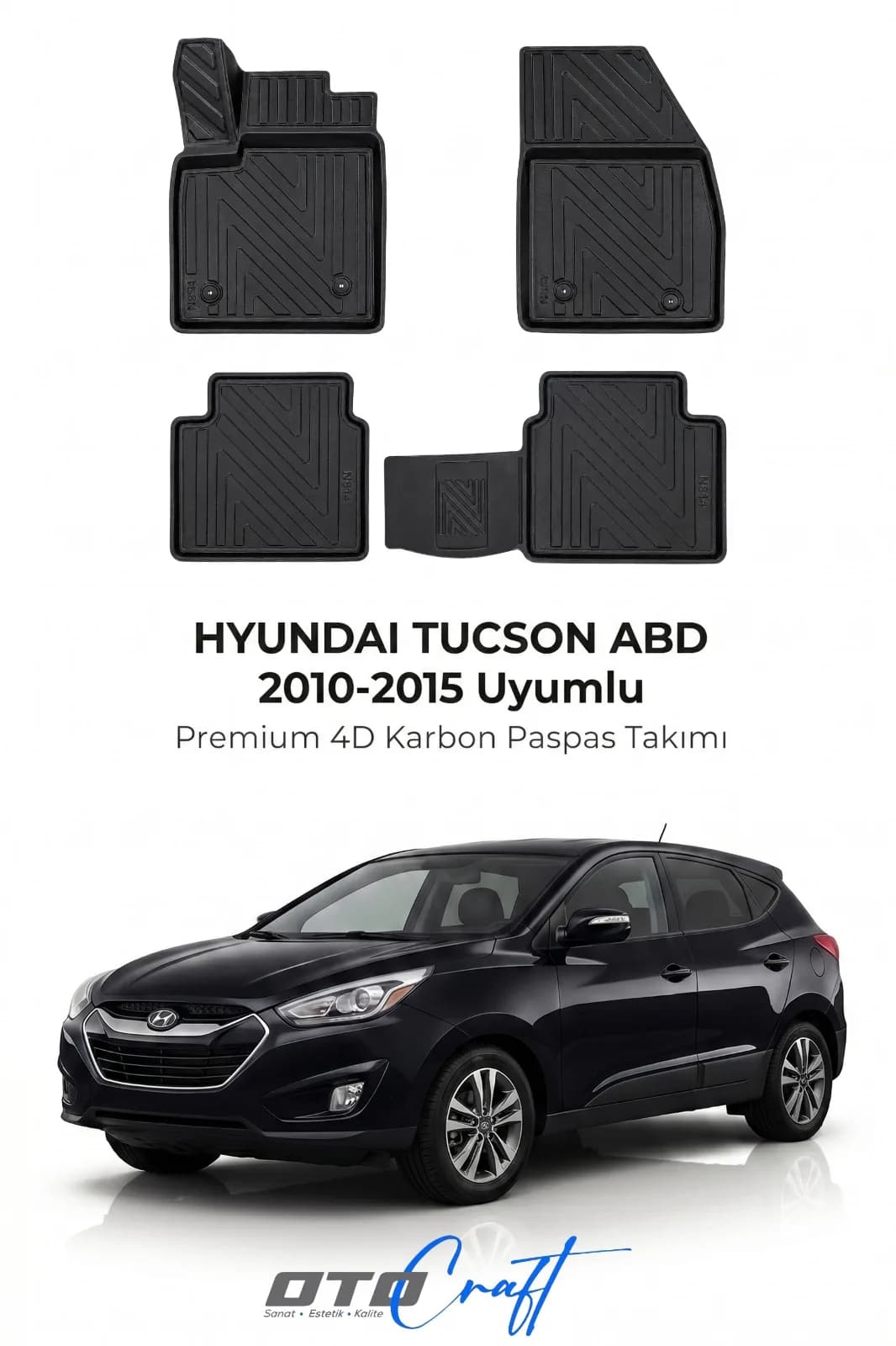 Hyundai Tucson ABD 2010-2015 4D Karbon Paspas