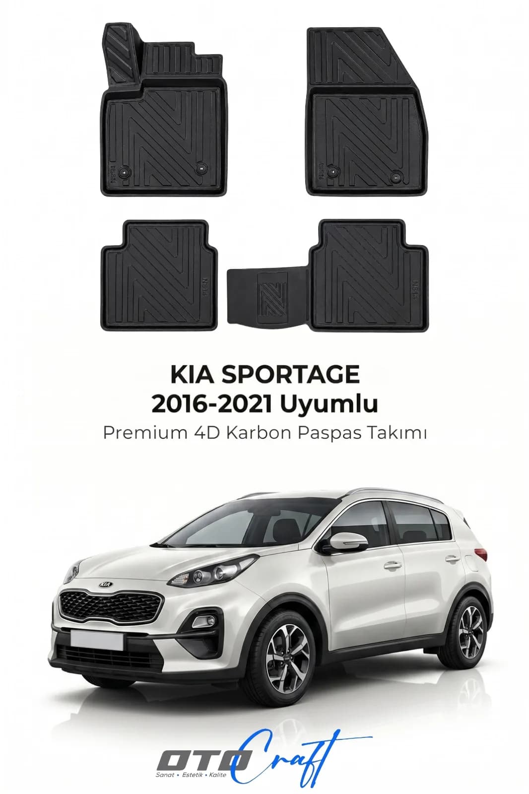 Kia Sportage 2016-2021 4D Karbon Paspas