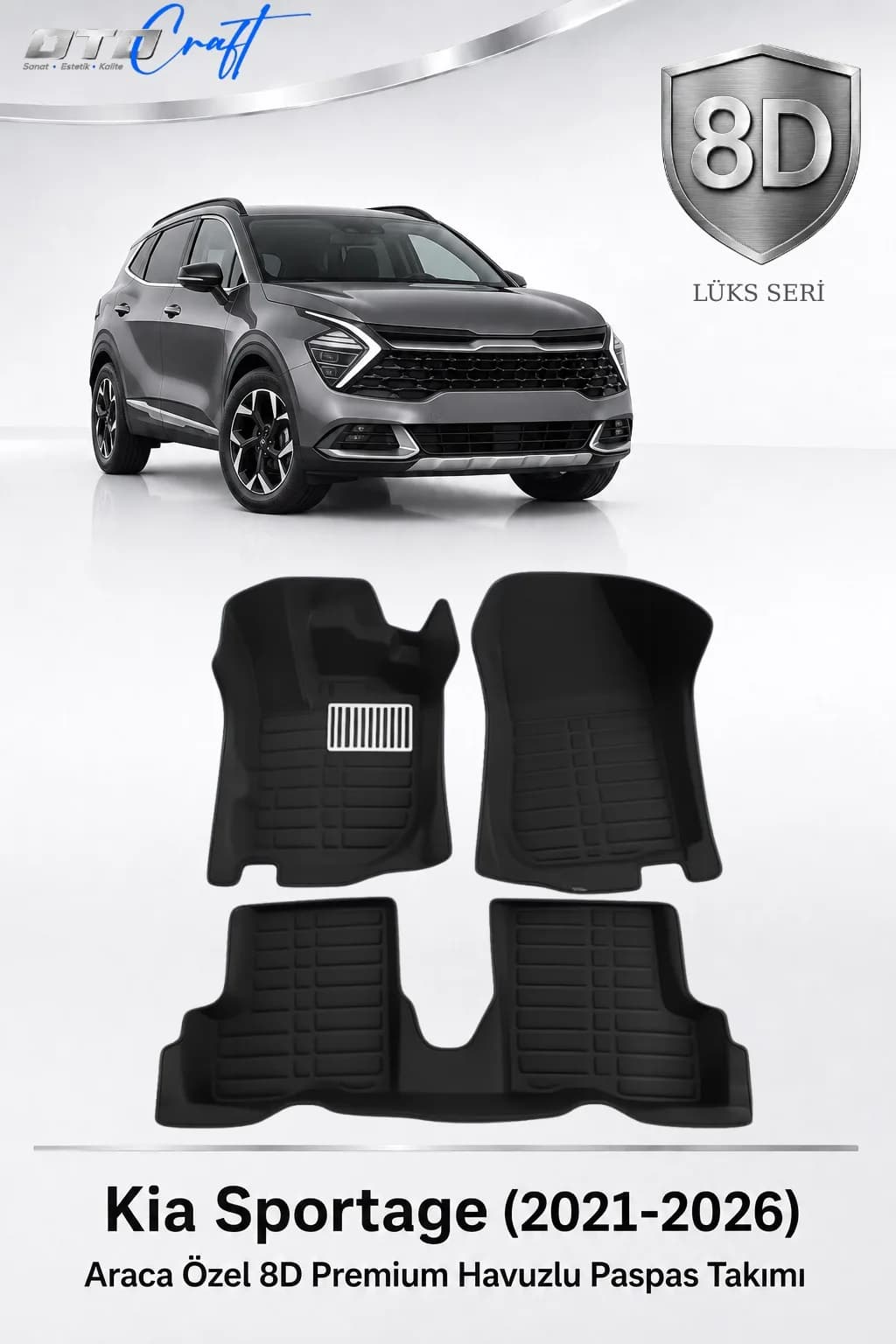 Kia Sportage 2021-2026 8D Havuzlu Paspas