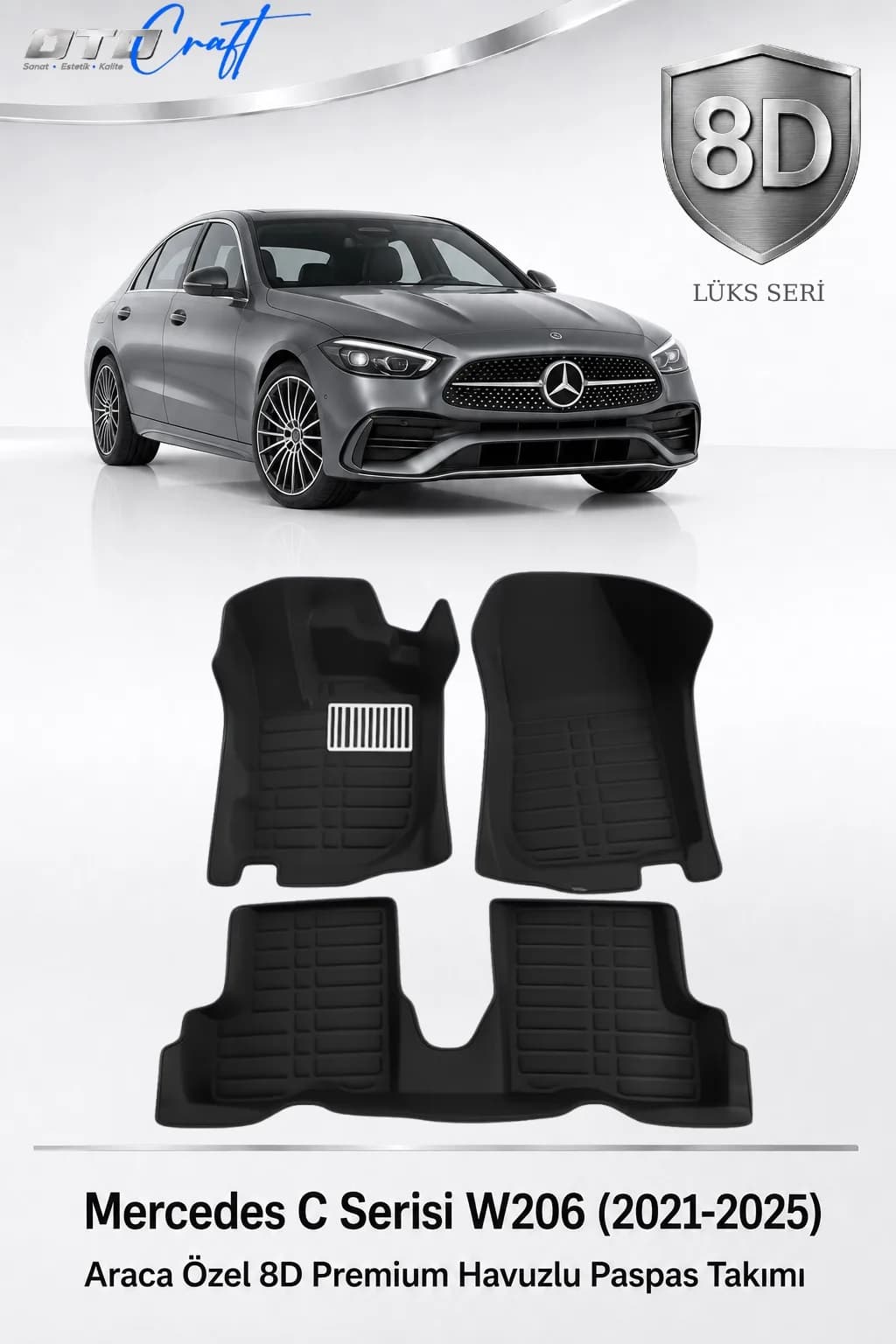Mercedes C Serisi W206 2021-2025 8D Havuzlu Paspas