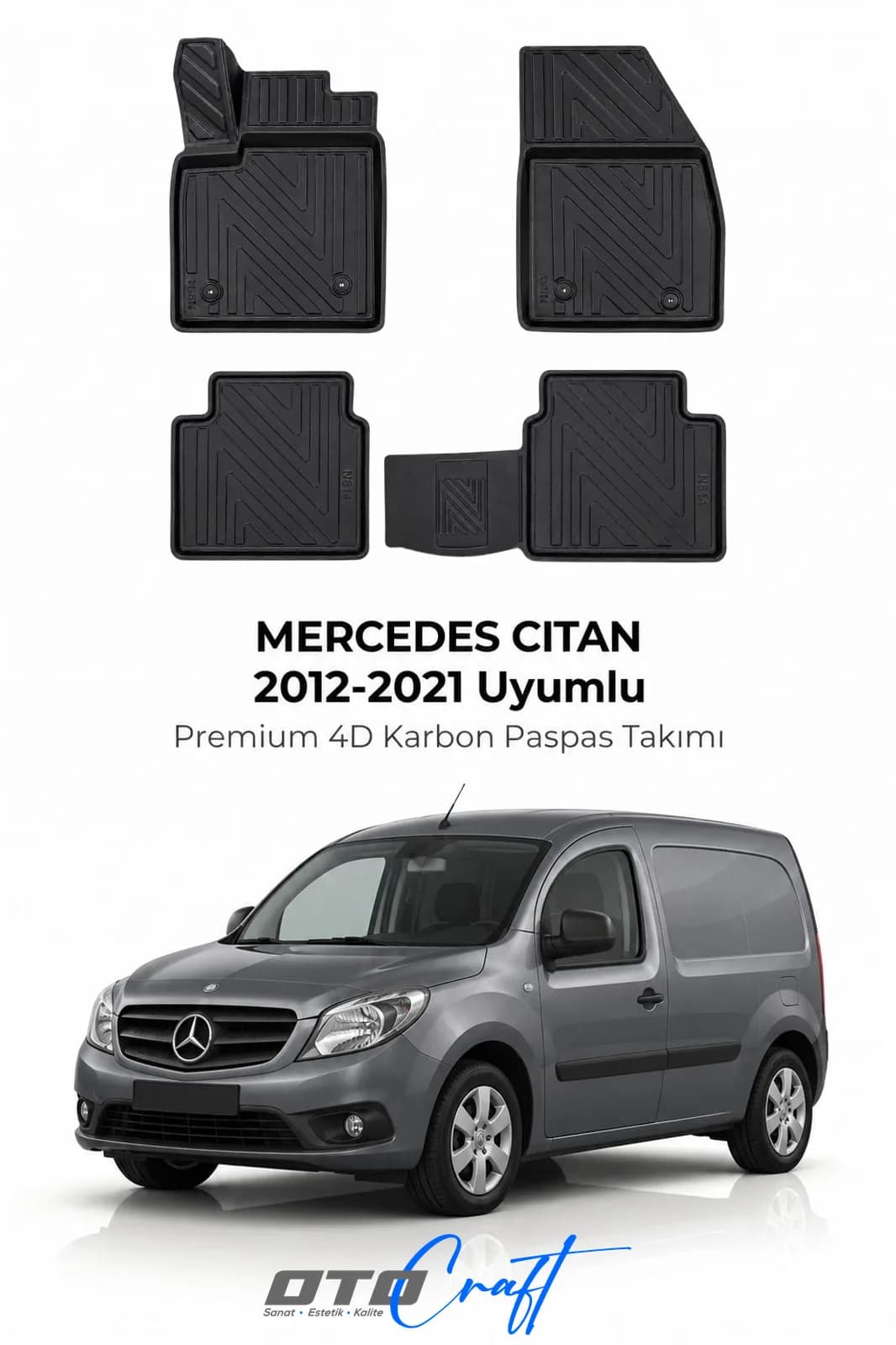 Mercedes Citan 2012-2021 4D Karbon Paspas