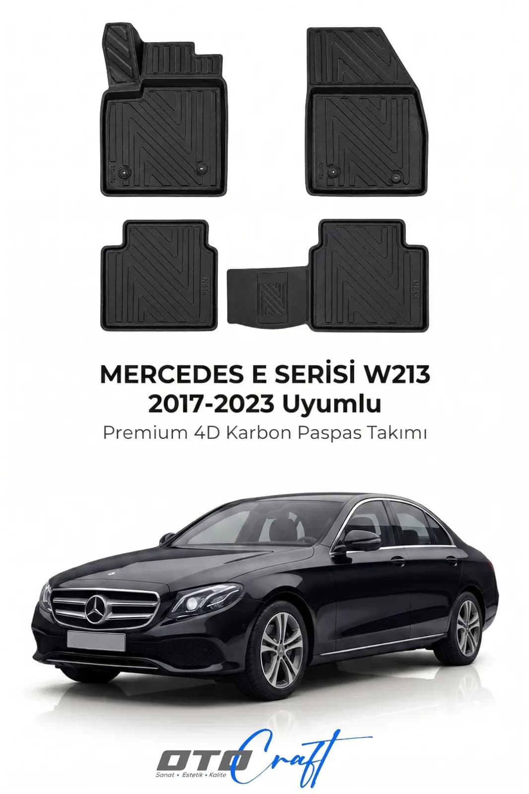 Mercedes E Serisi W213 2017-2023 4D Karbon Paspas