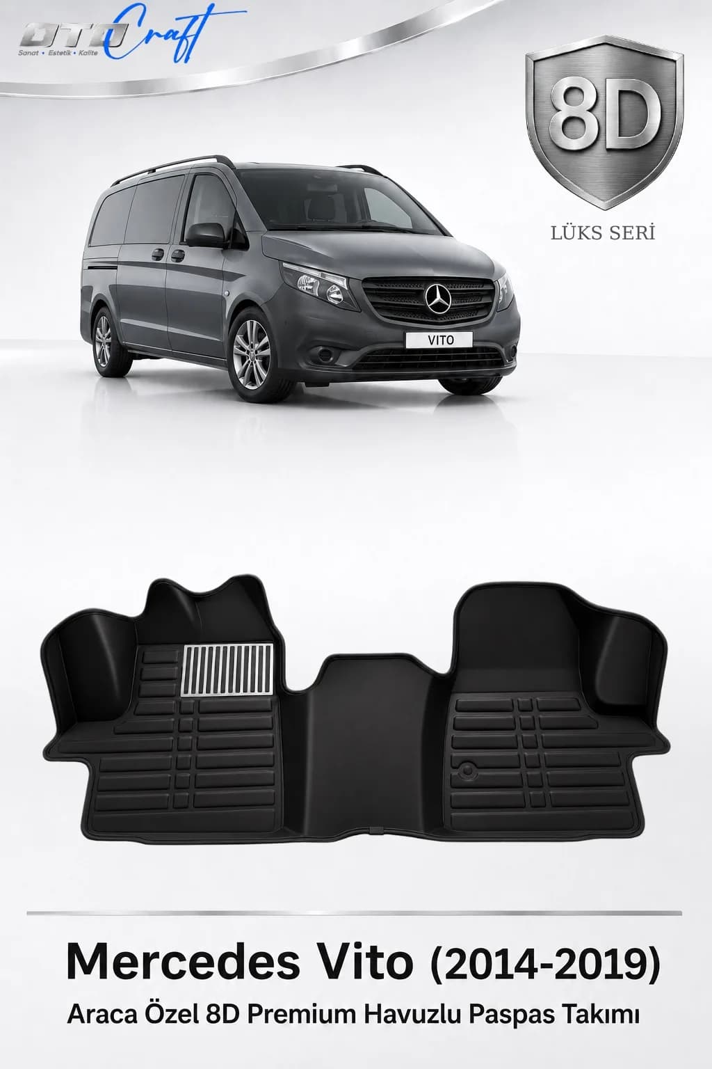 Mercedes Vito 2014-2019 8D Havuzlu Paspas