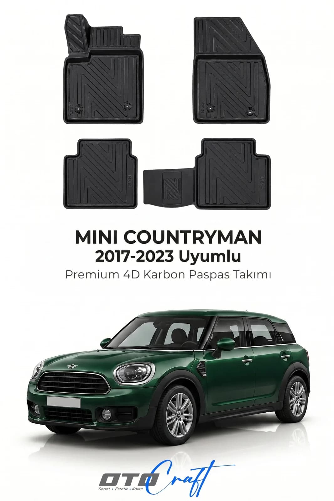 Mini Countryman 2017-2023 4D Karbon Paspas
