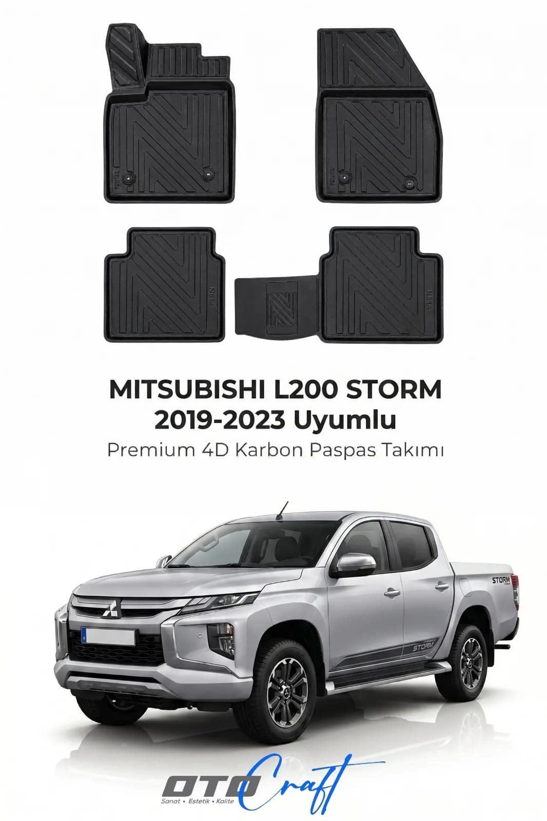 Mitsubishi L200 Storm 2019-2023 4D Karbon Paspas