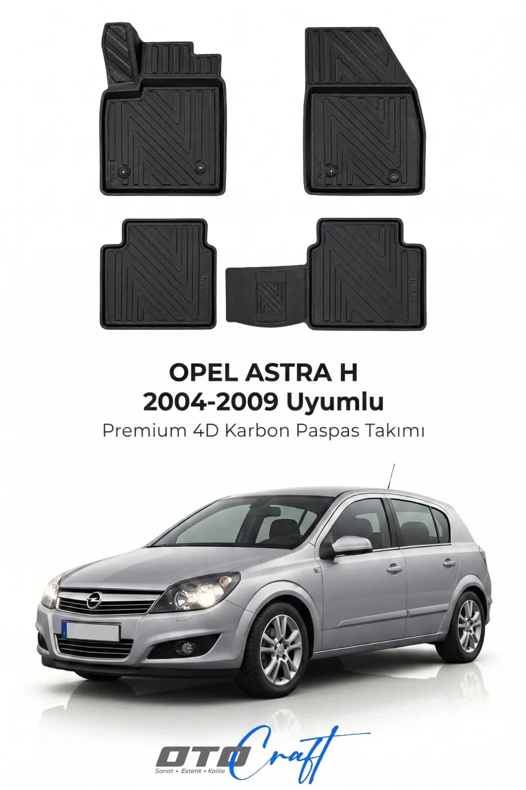 Opel Astra H 2004-2009 4D Karbon Paspas