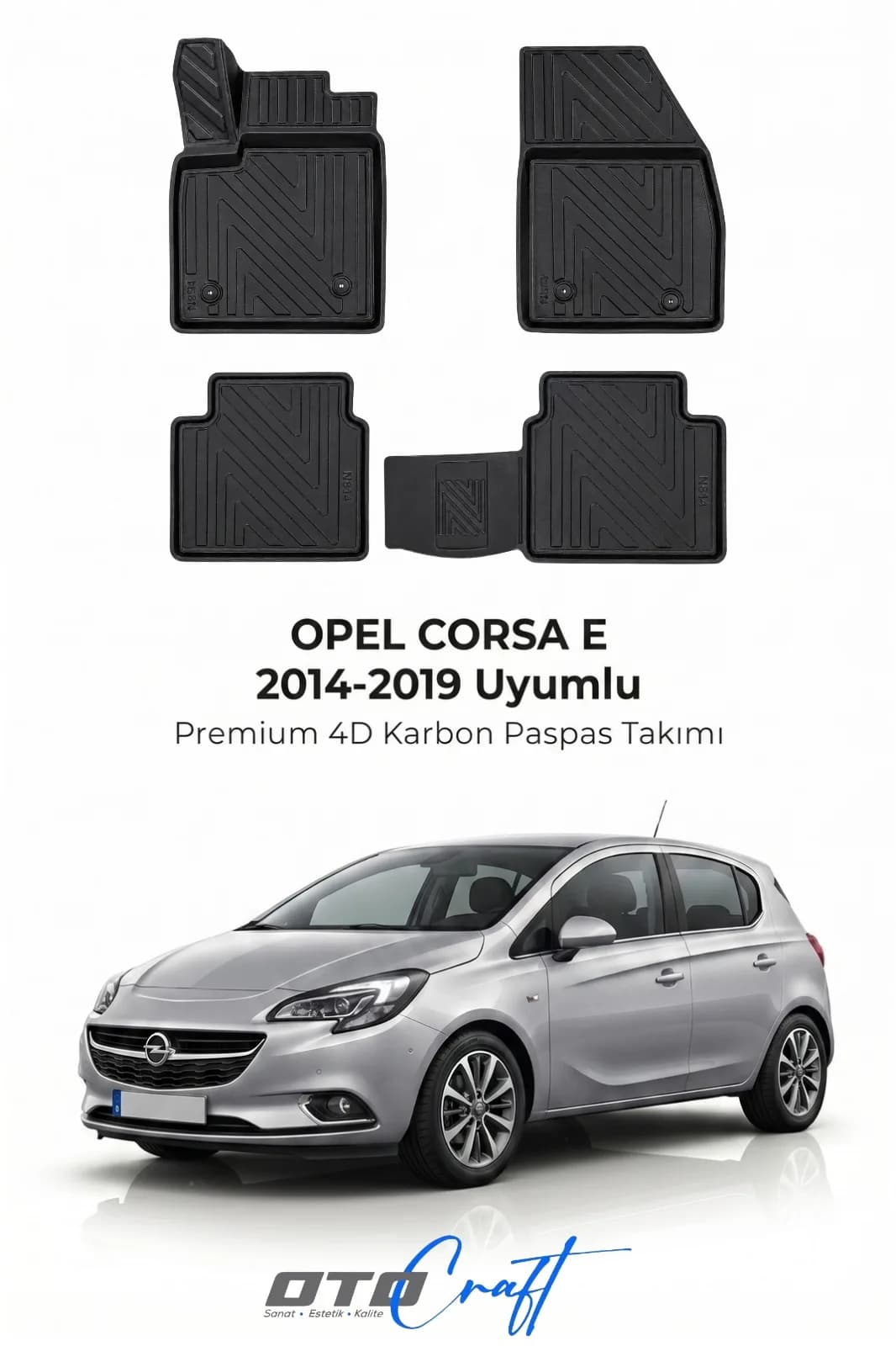 Opel Corsa E 2014-2019 4D Karbon Paspas
