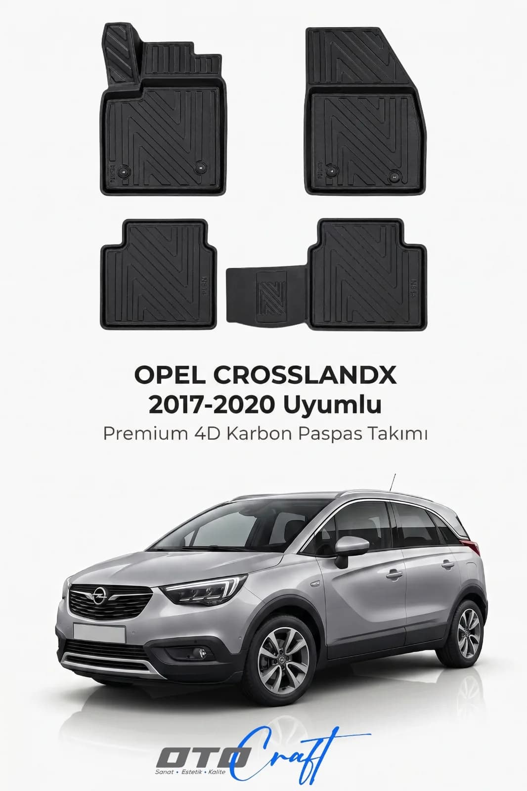 Opel Crosslandx 2017-2020 4D Karbon Paspas