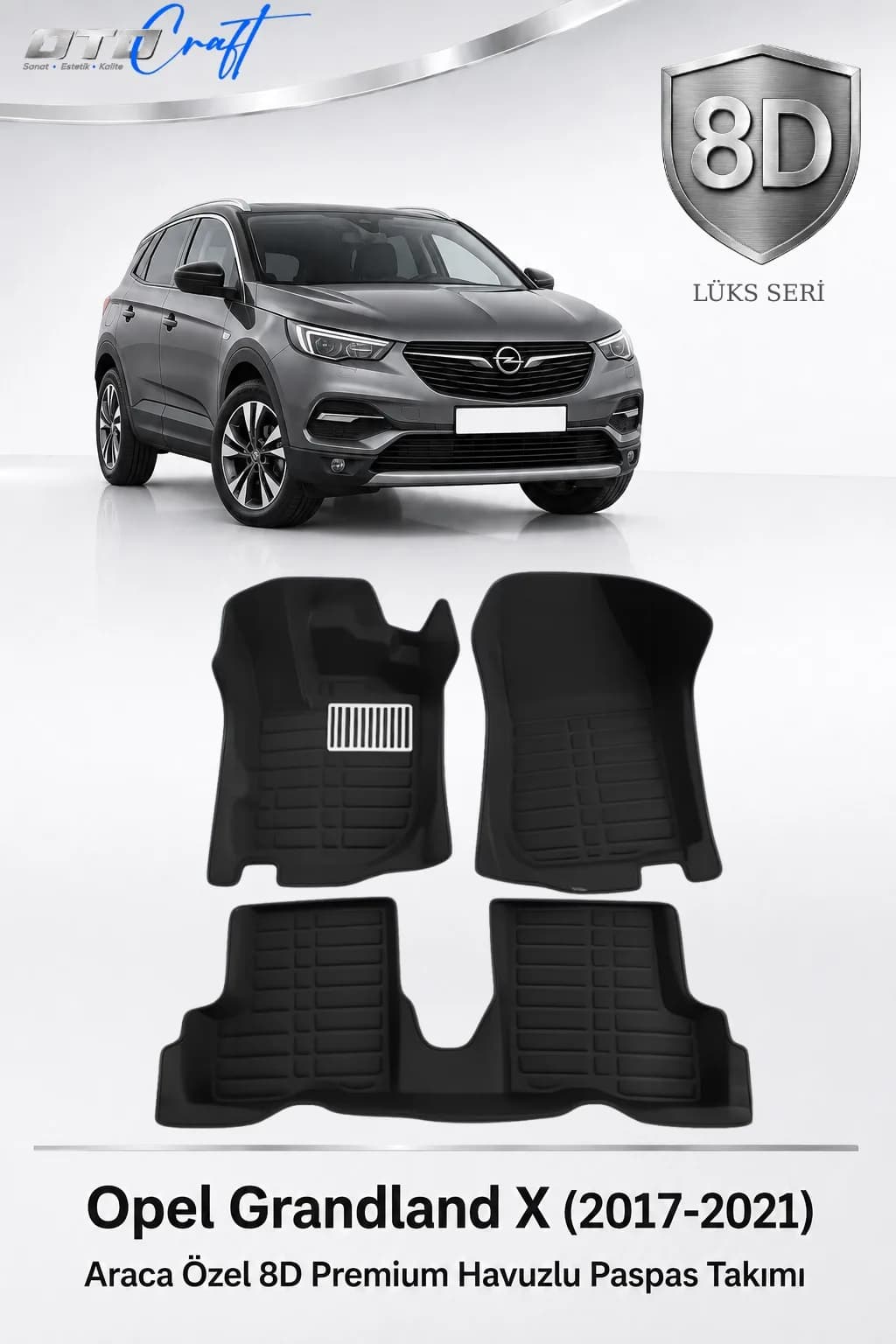 Opel Grandland X 2017-2021 8D Havuzlu Paspas