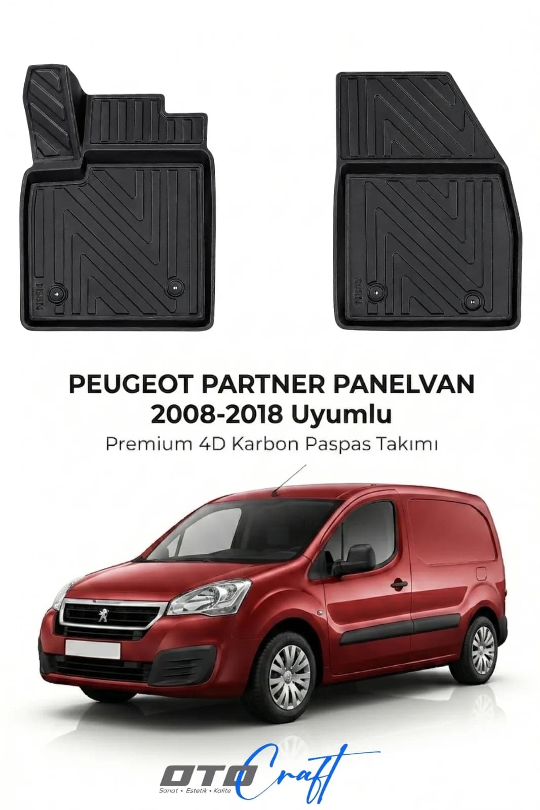 Peugeot Partner PV 2008-2018 4D Karbon Paspas