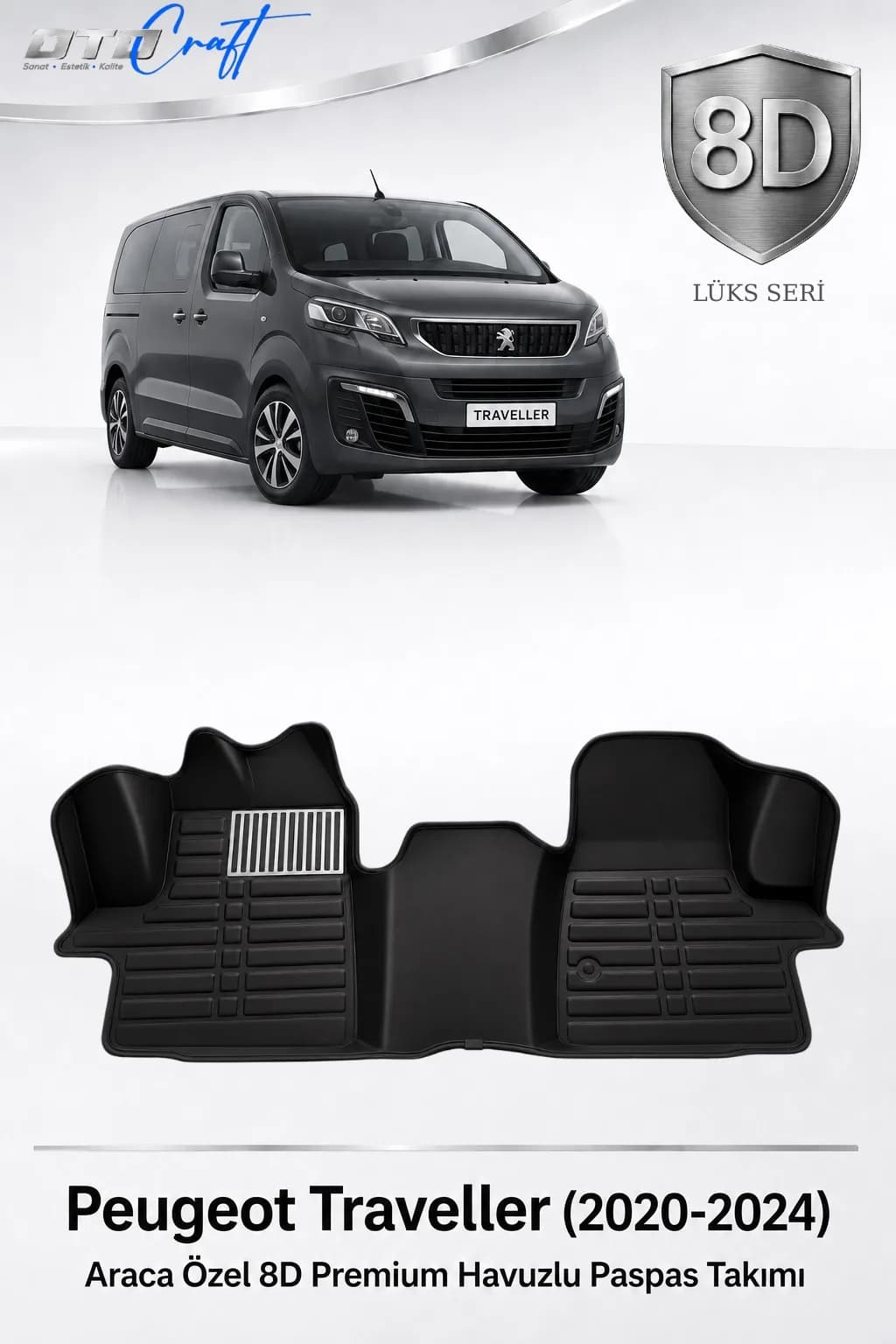 Peugeot Traveller 2020-2024 8D Havuzlu Paspas