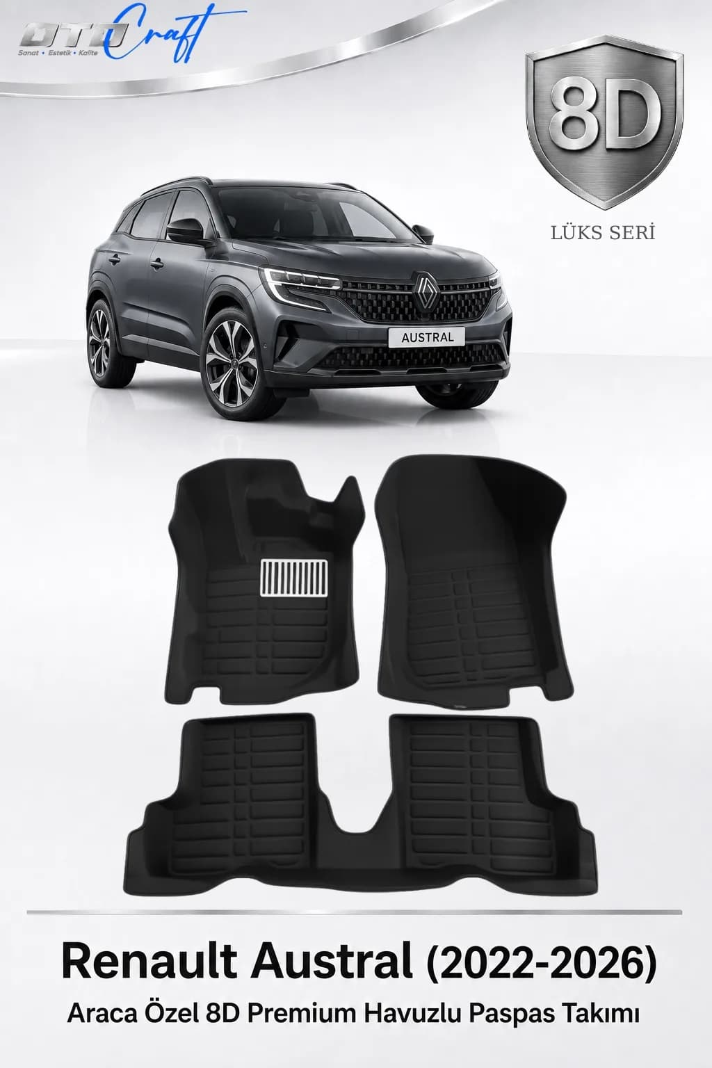 Renault Austral 2022-2026 8D Havuzlu Paspas