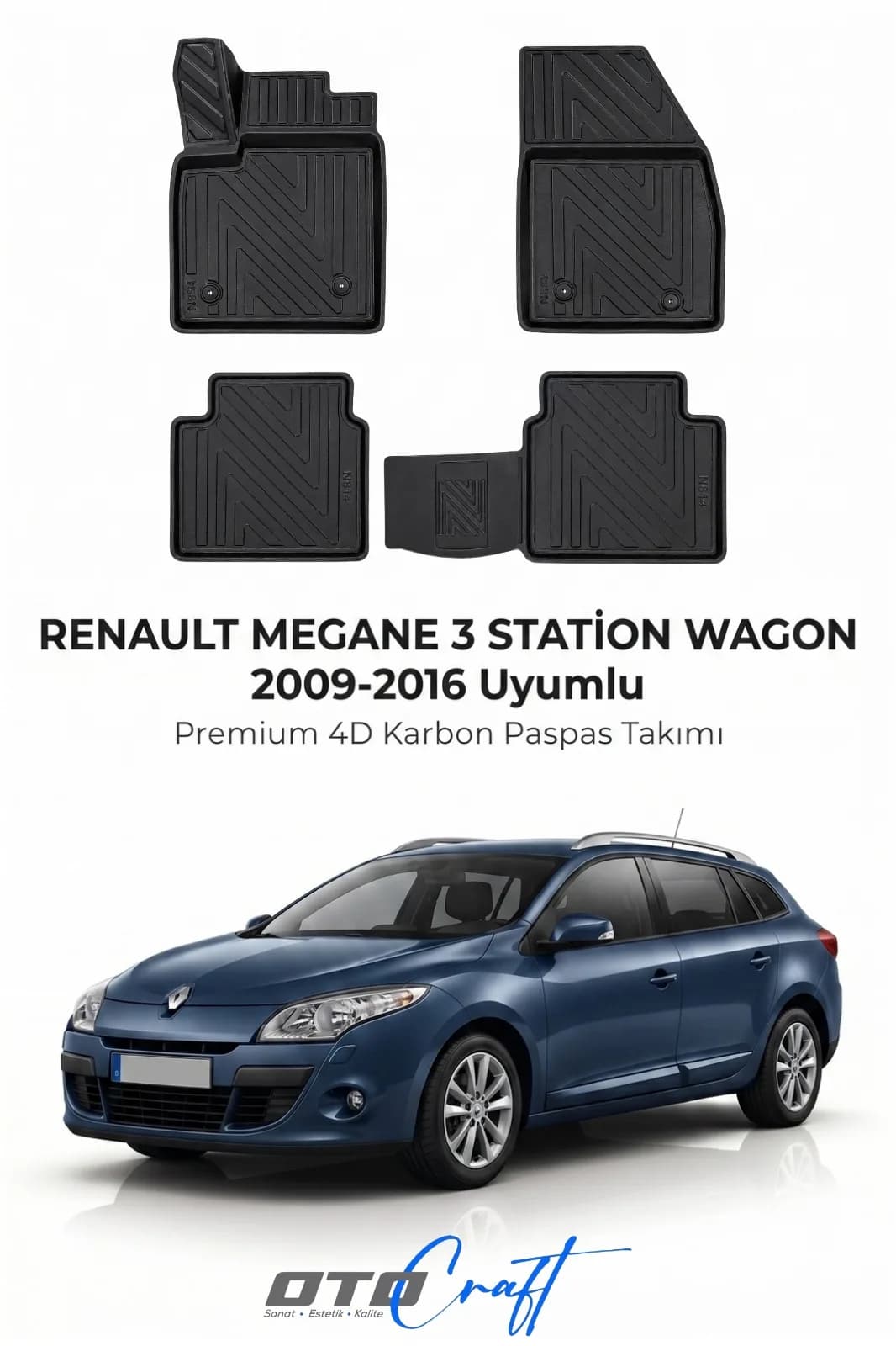 Renault Megane 3 SW 2009-2016 4D Karbon Paspas