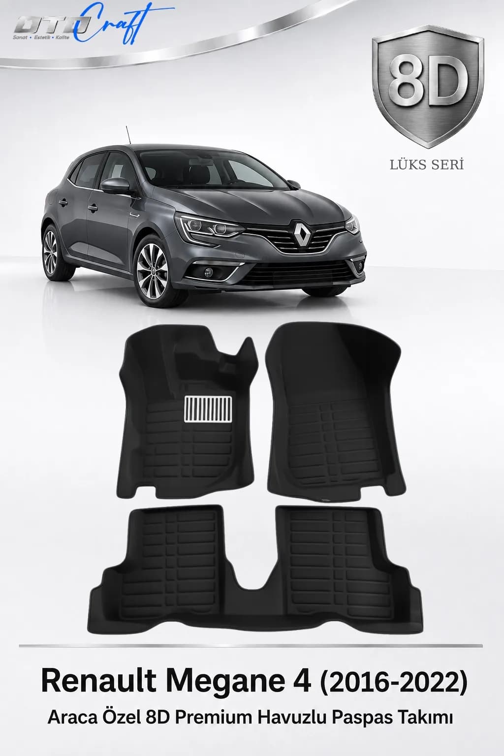 Renault Megane 4 2016-2022 8D Havuzlu Paspas