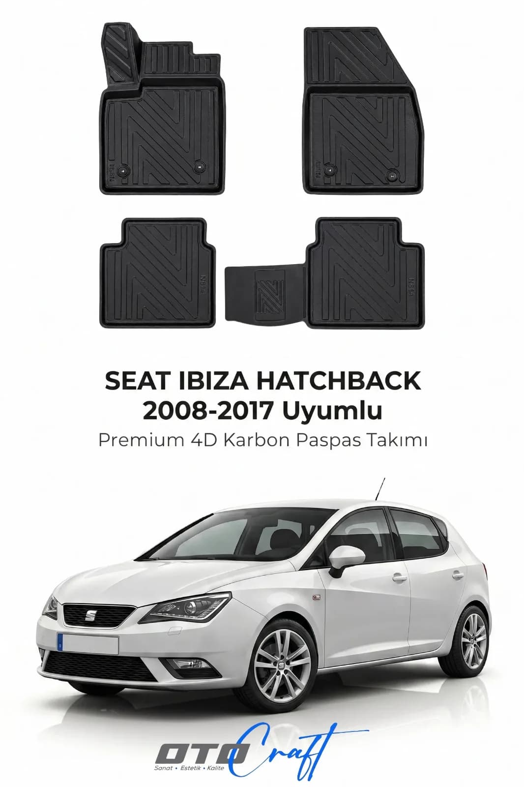 SEAT Ibiza Hatchback 2008-2017 4D Karbon Paspas