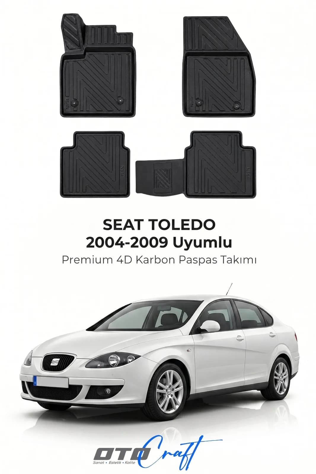 SEAT Toledo 2004-2009 4D Karbon Paspas