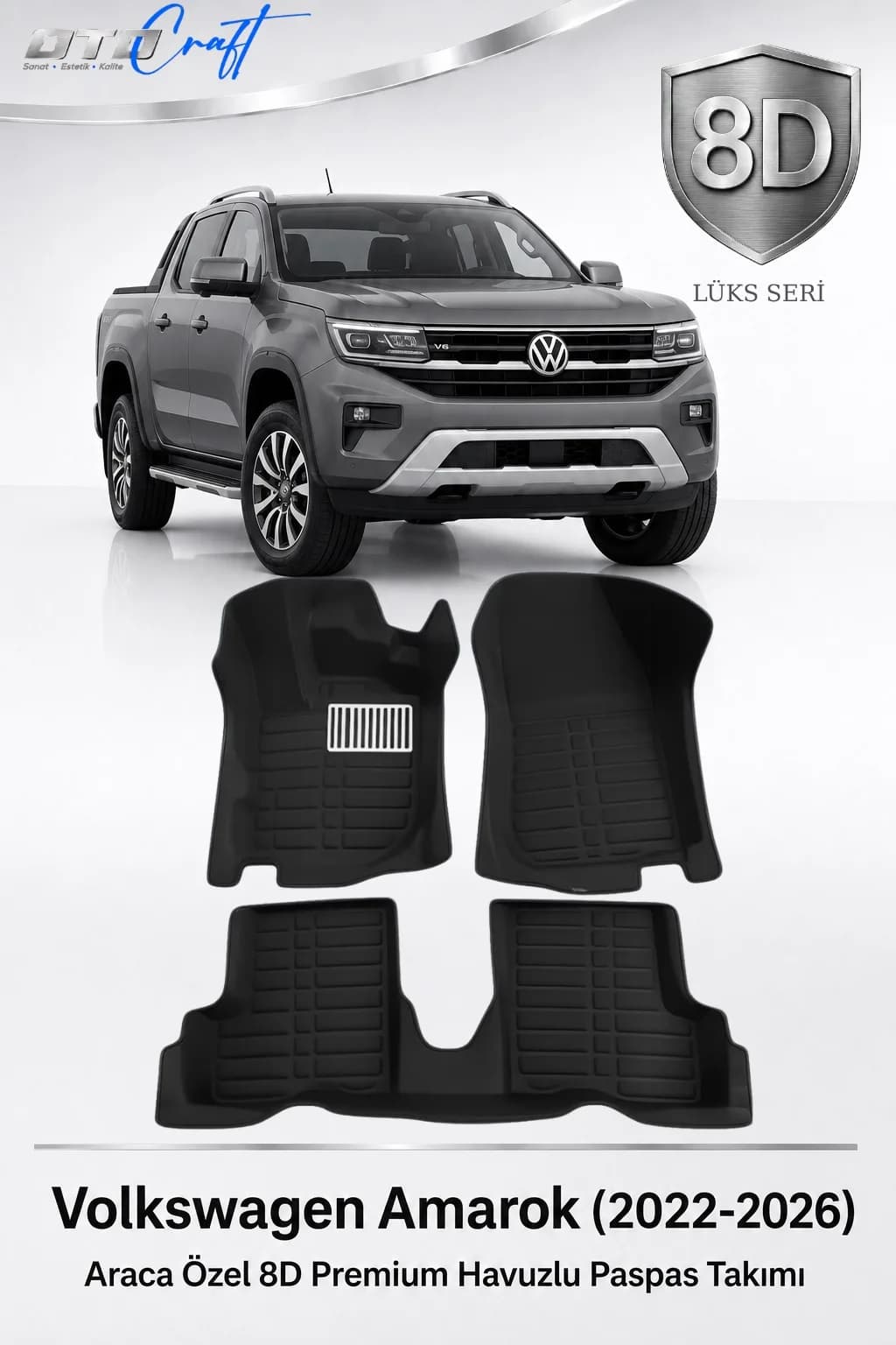 Volkswagen Amarok 2022-2026 8D Havuzlu Paspas