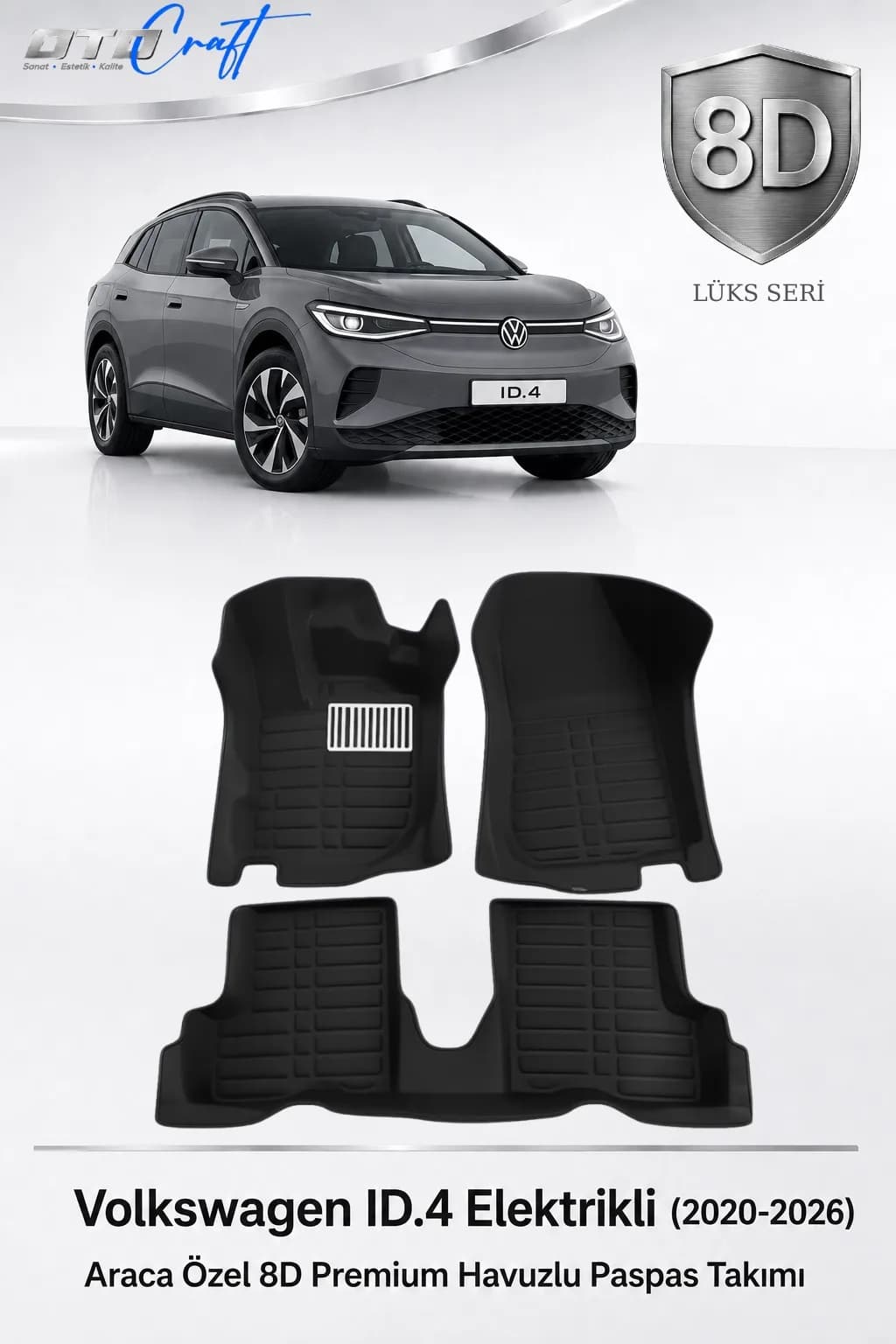 Volkswagen ID.4 Elektrikli 2020-2026 8D Havuzlu Paspas