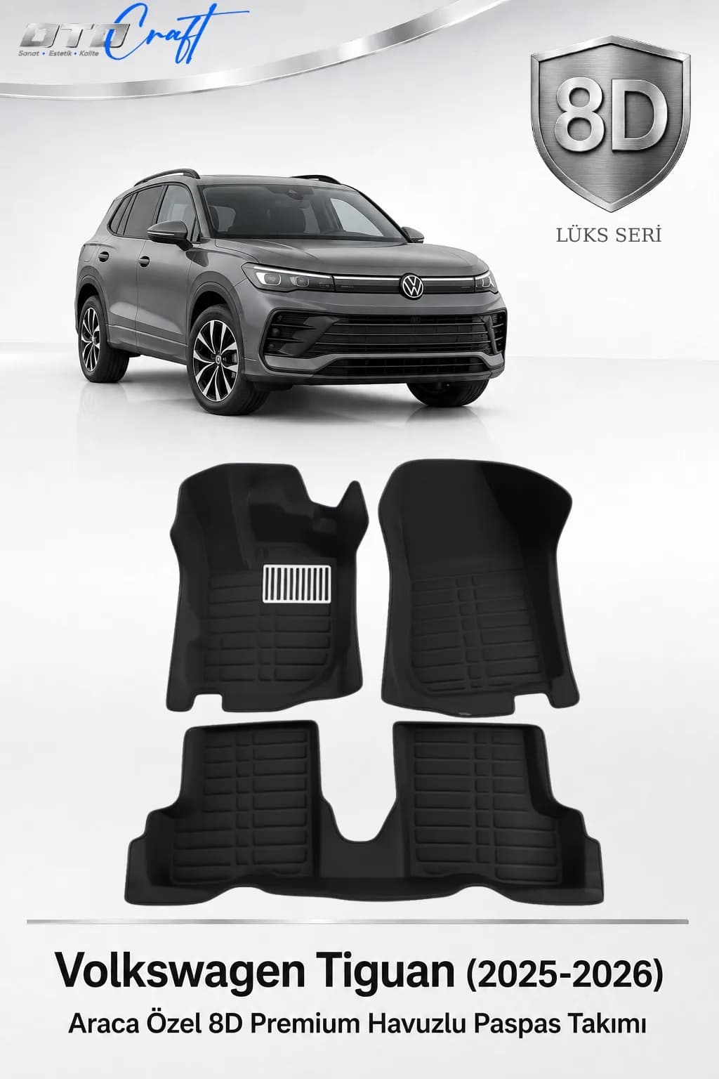 Volkswagen Tiguan 2025-2026 8D Havuzlu Paspas