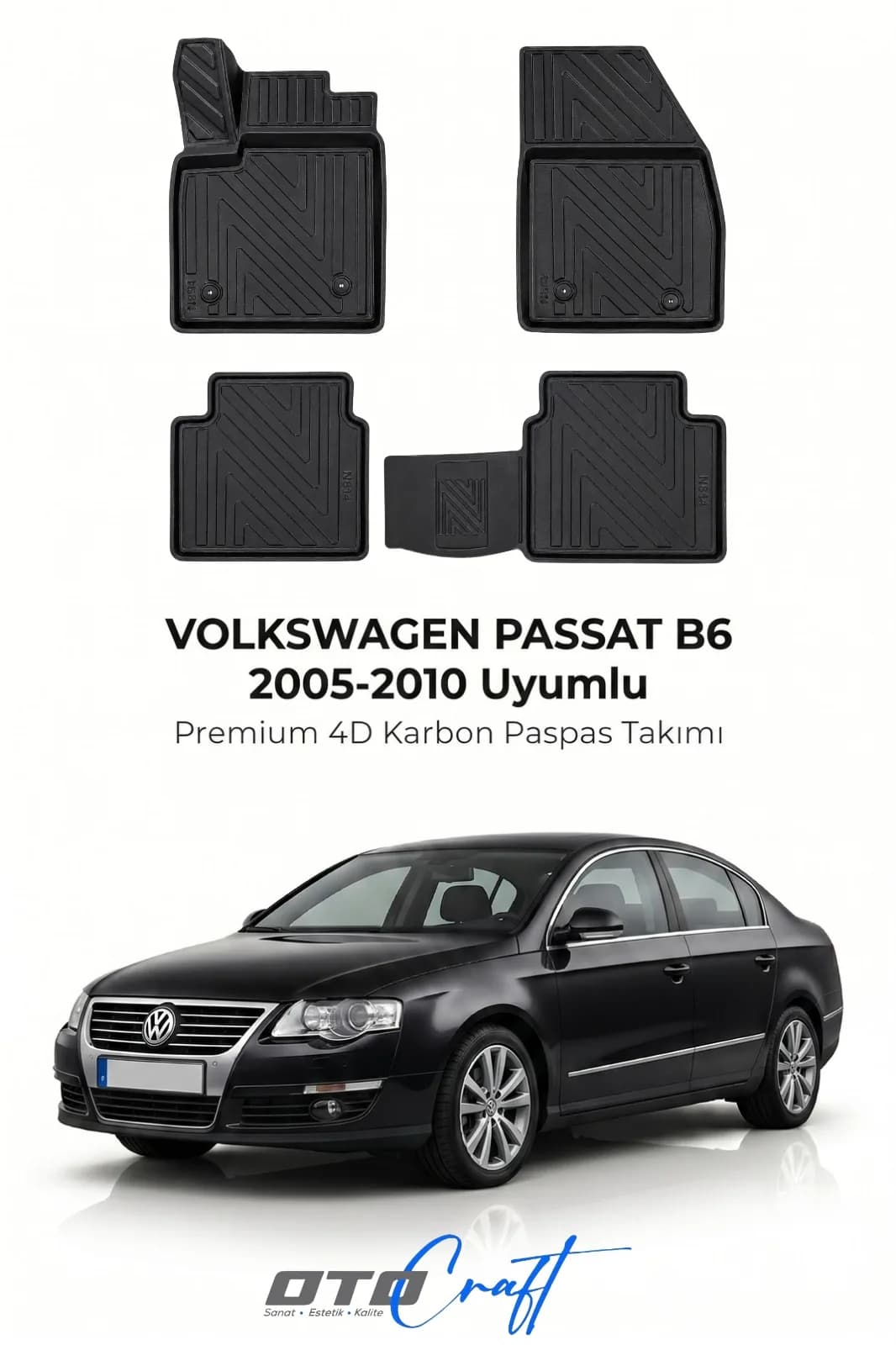 Volkswagen Passat B6 2005-2010 4D Karbon Paspas