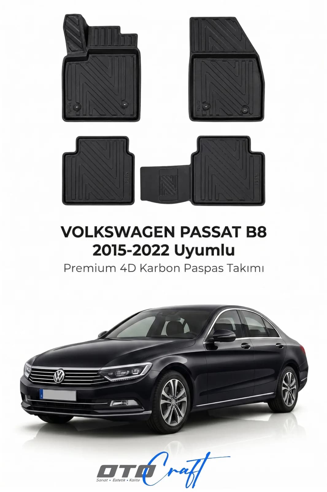 Volkswagen Passat B8 2015-2022 4D Karbon Paspas