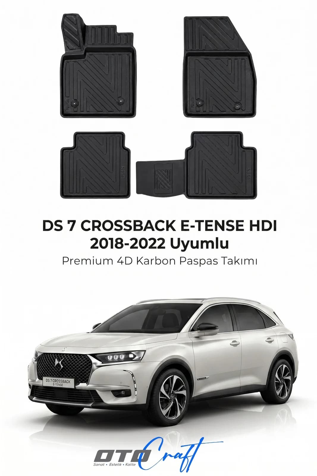 DS7 Crossback E Tense Hdi 2018-2022 4D Karbon Paspas