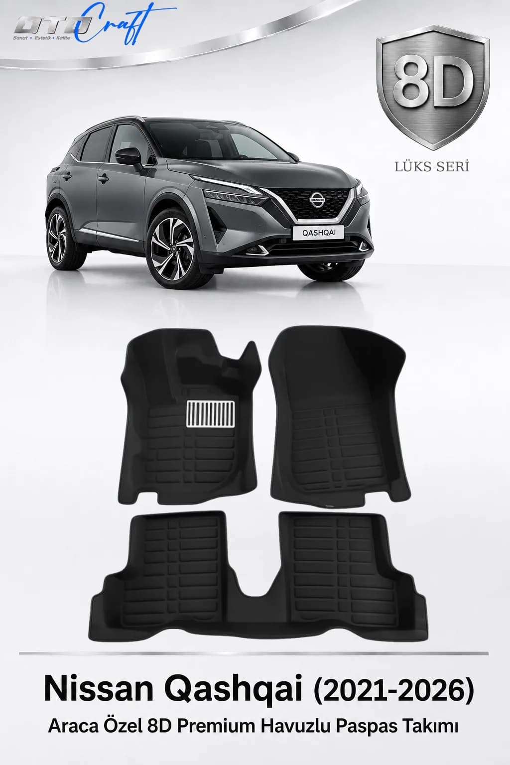 Nissan Qashqai 2021-2026 8D Havuzlu Paspas