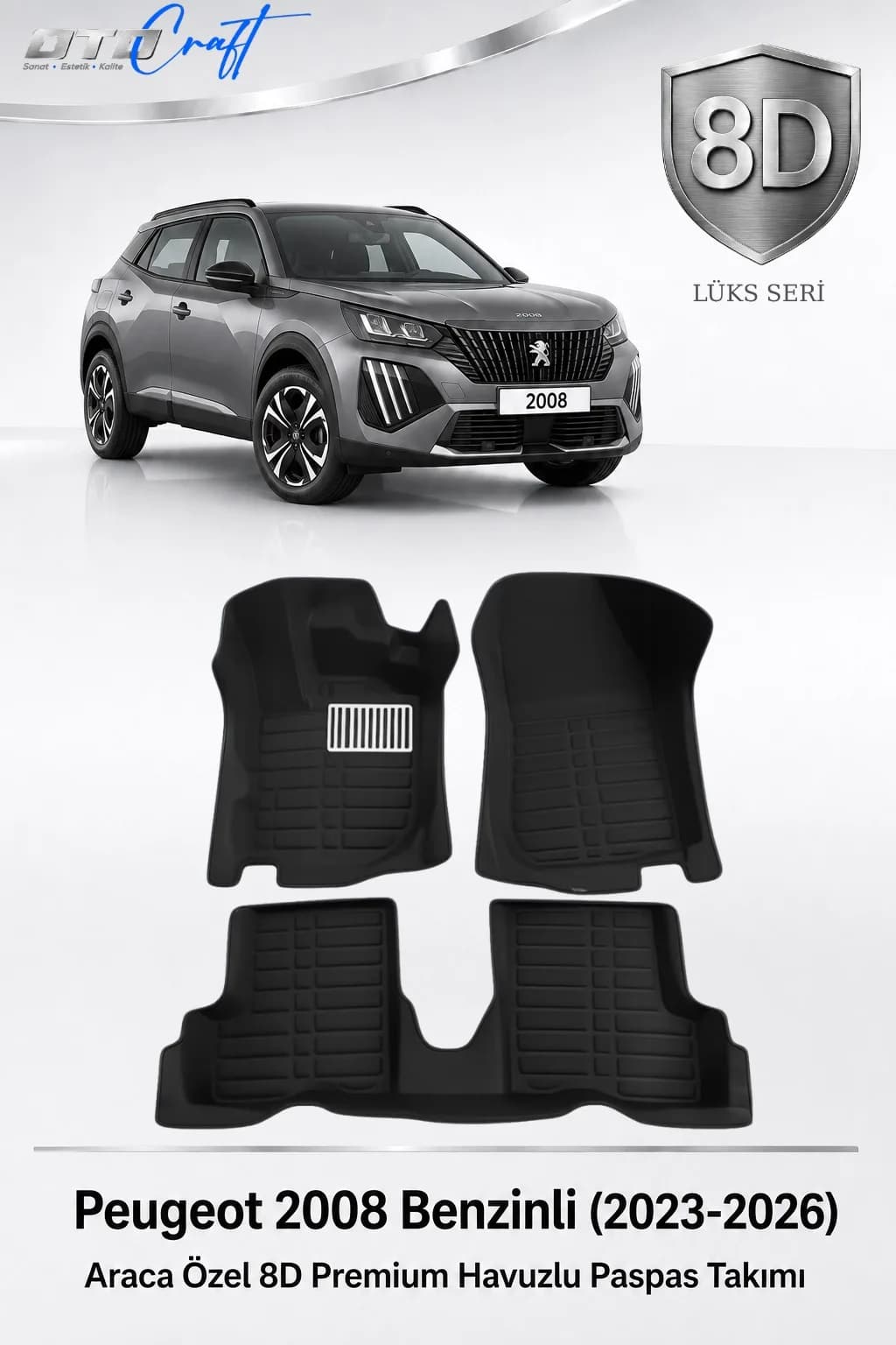 Peugeot 2008 Benzinli 2023-2026 8D Havuzlu Paspas