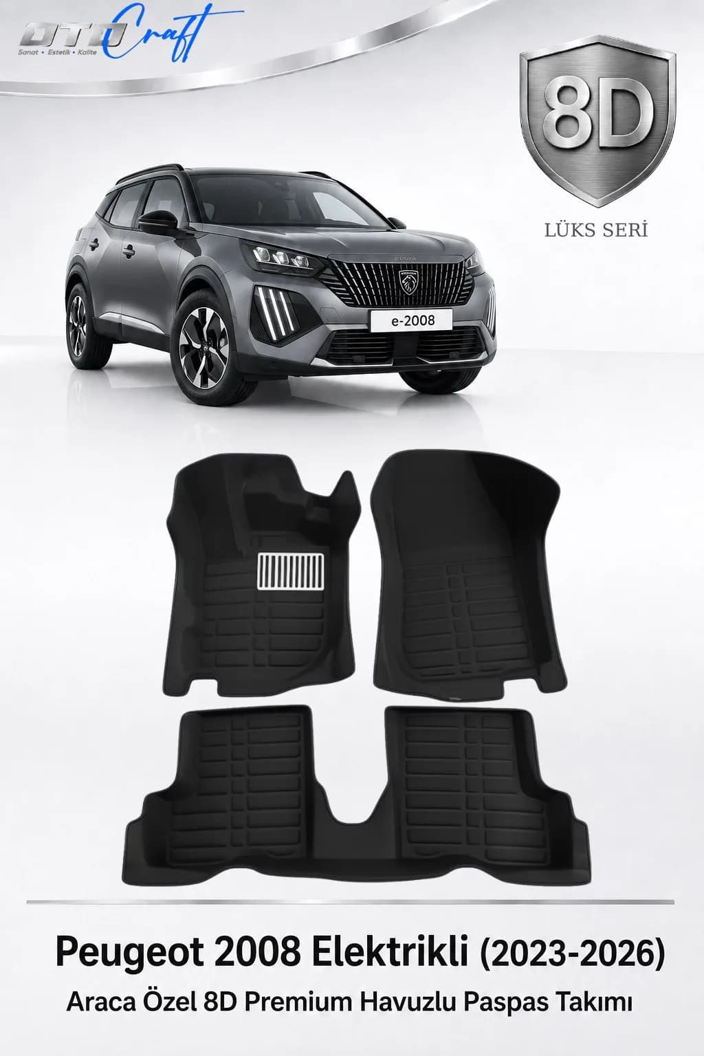 Peugeot 2008 Elektrikli 2023-2026 8D Havuzlu Paspas